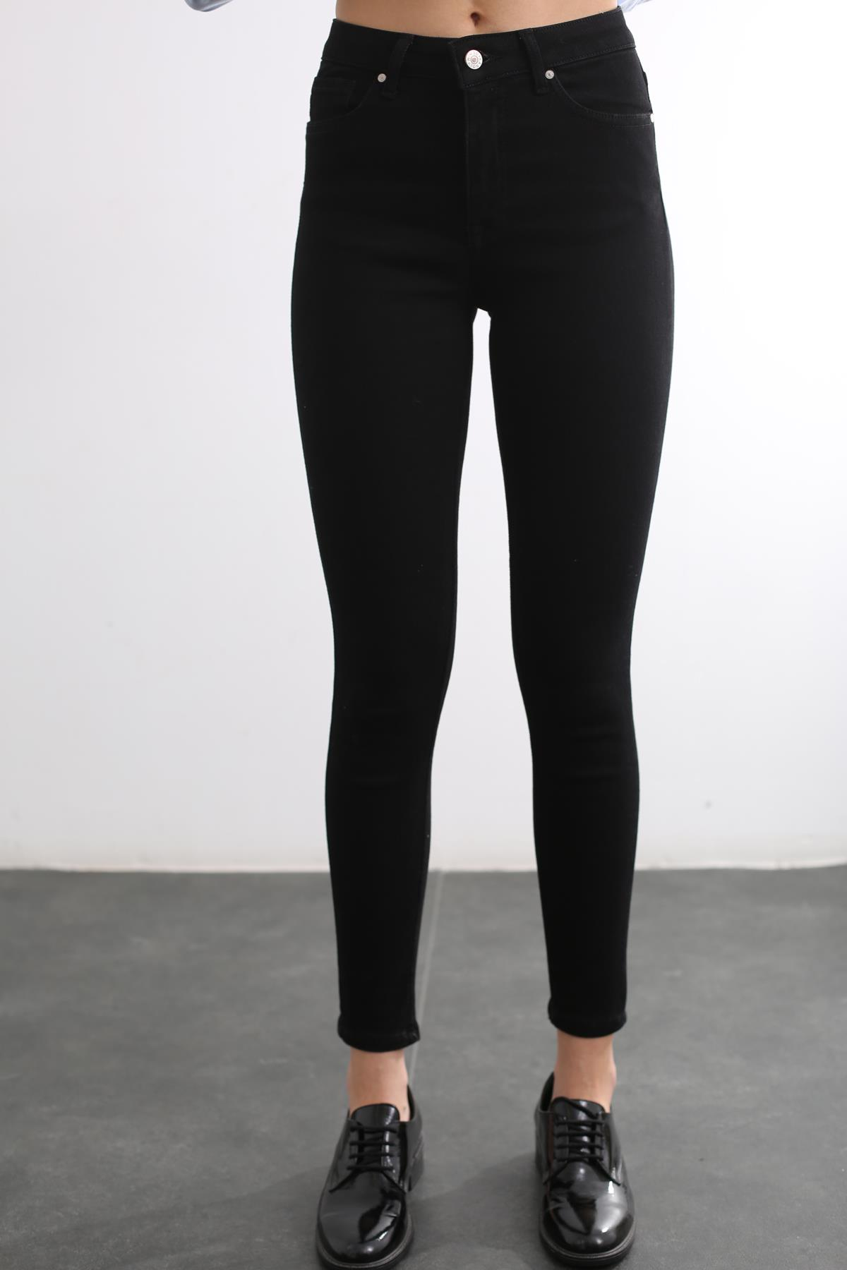 Siyah Ultra Yüksek Bel Skinny Jean D-551