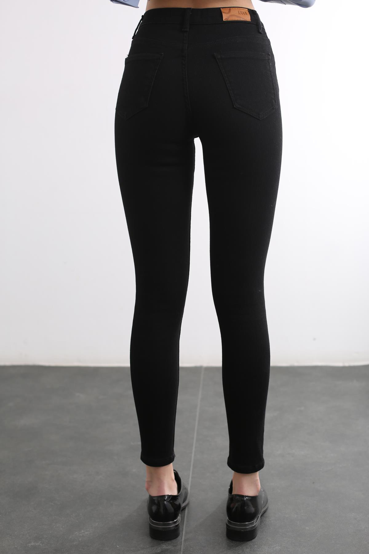 Siyah Ultra Yüksek Bel Skinny Jean D-551