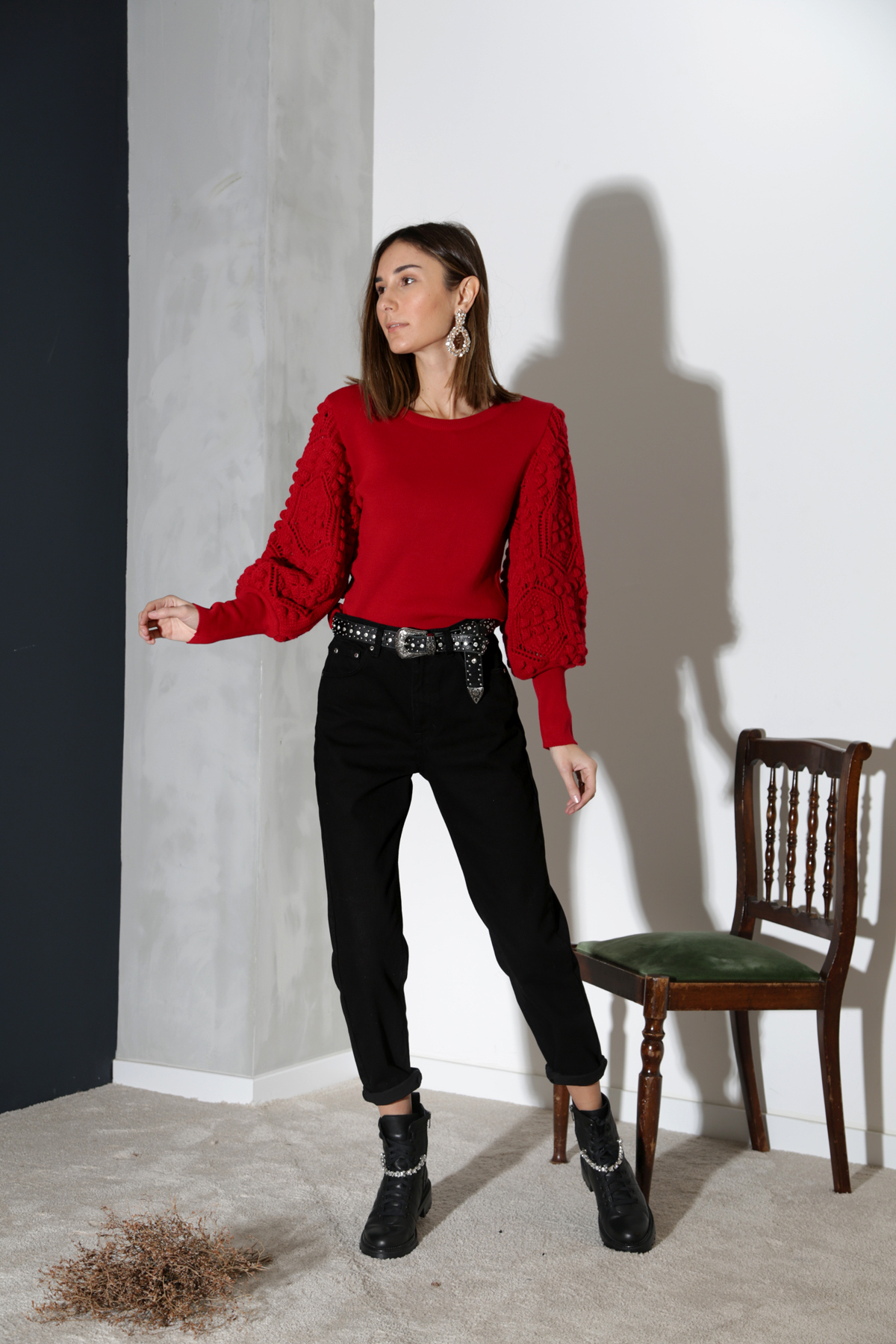 Siyah Vintage Mom Jean