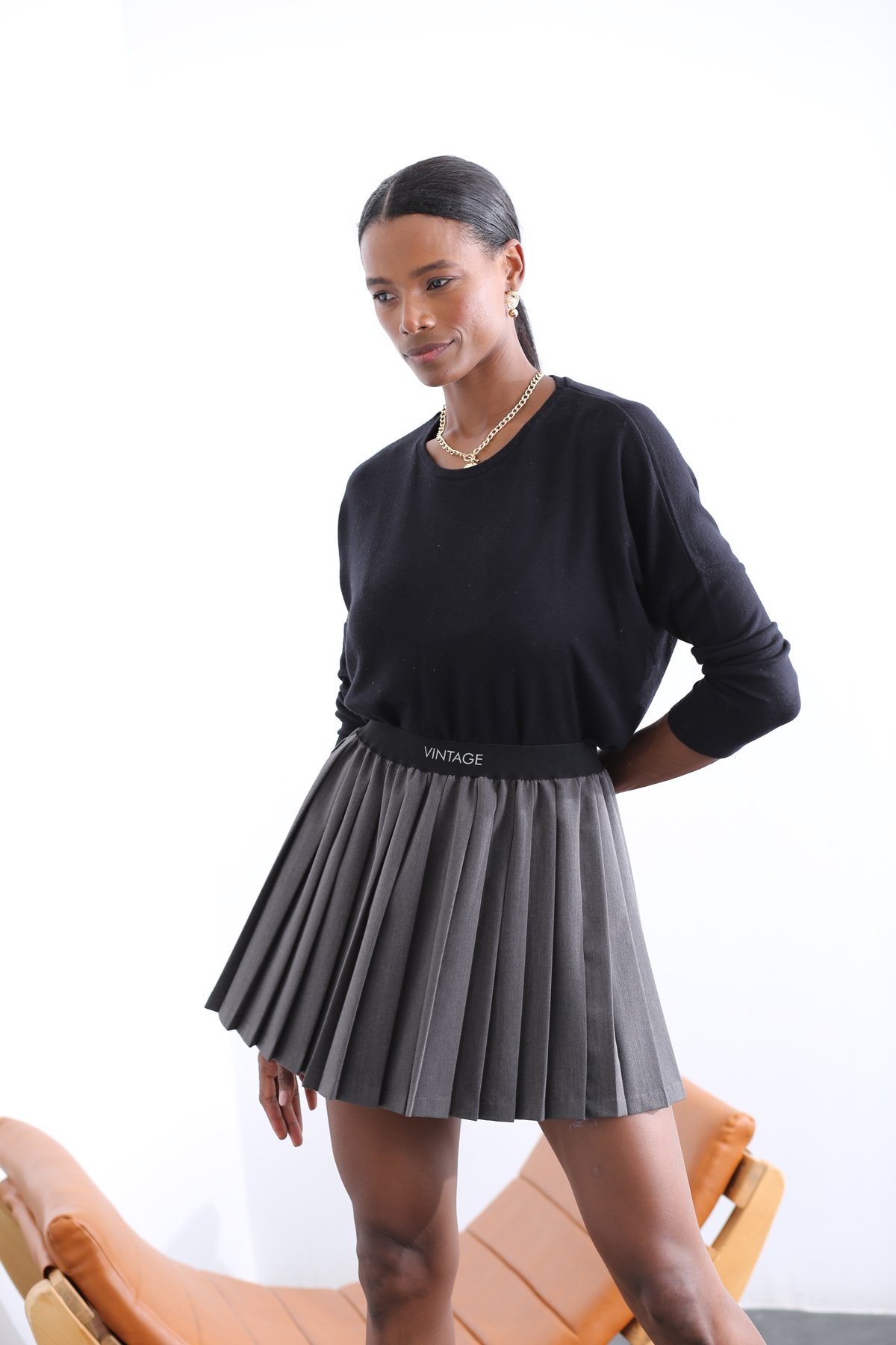 Siyah Yumoş Basic İnce Triko 0050