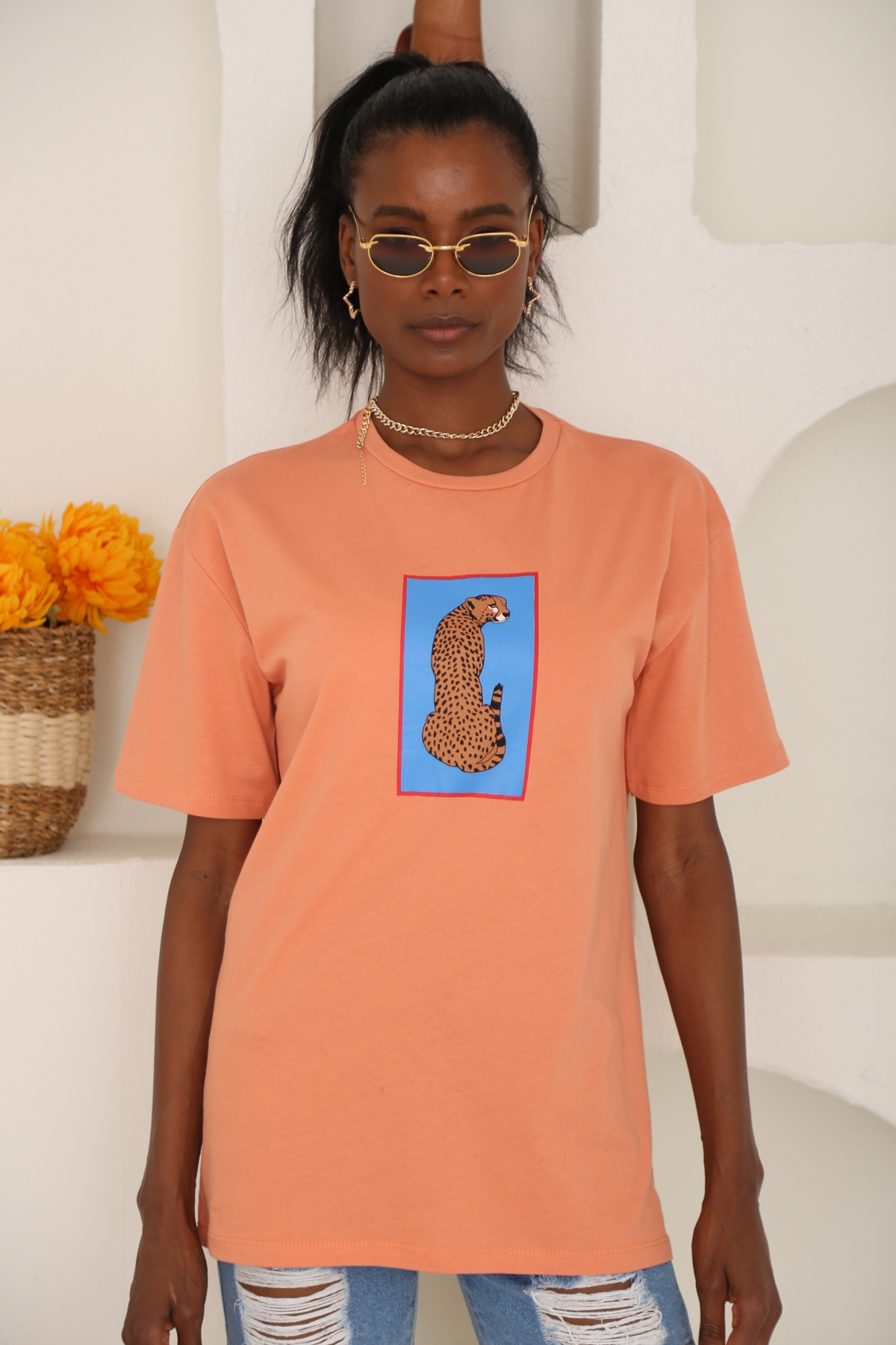 Somon Kaplan Baskılı Tshirt 3433