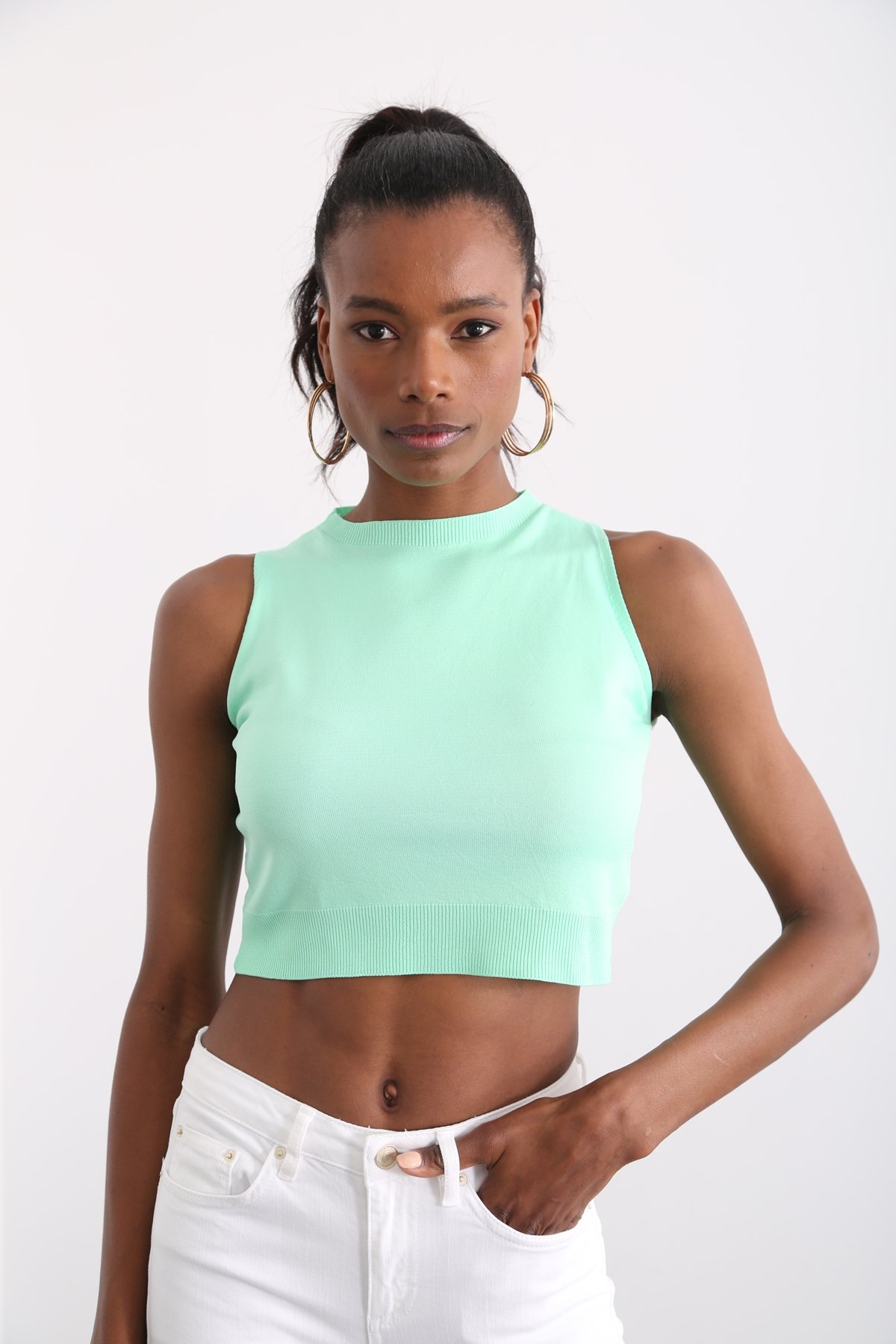 Su Yeşili Halter Kesim Atlet 21402