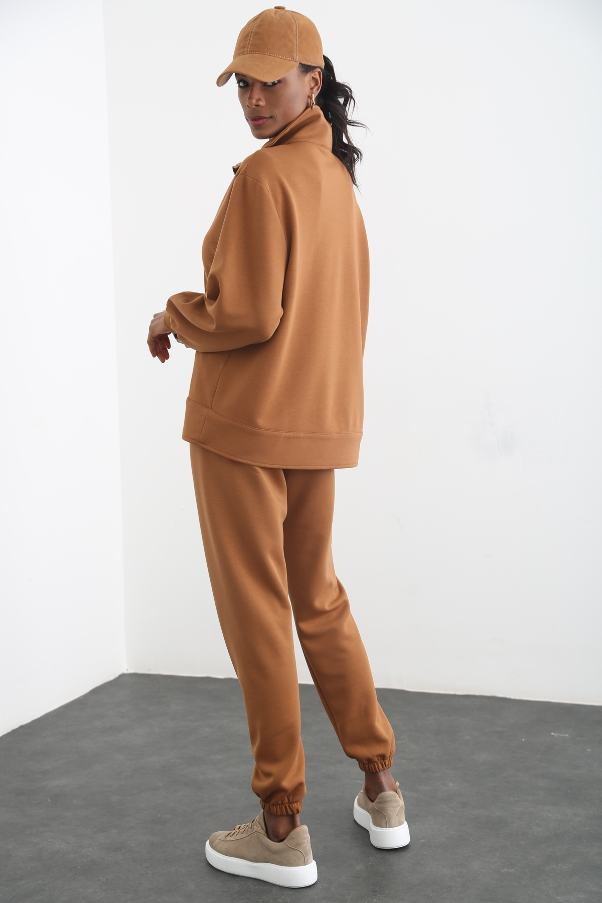 Taba Fermuarlı Sweat Takım 96040