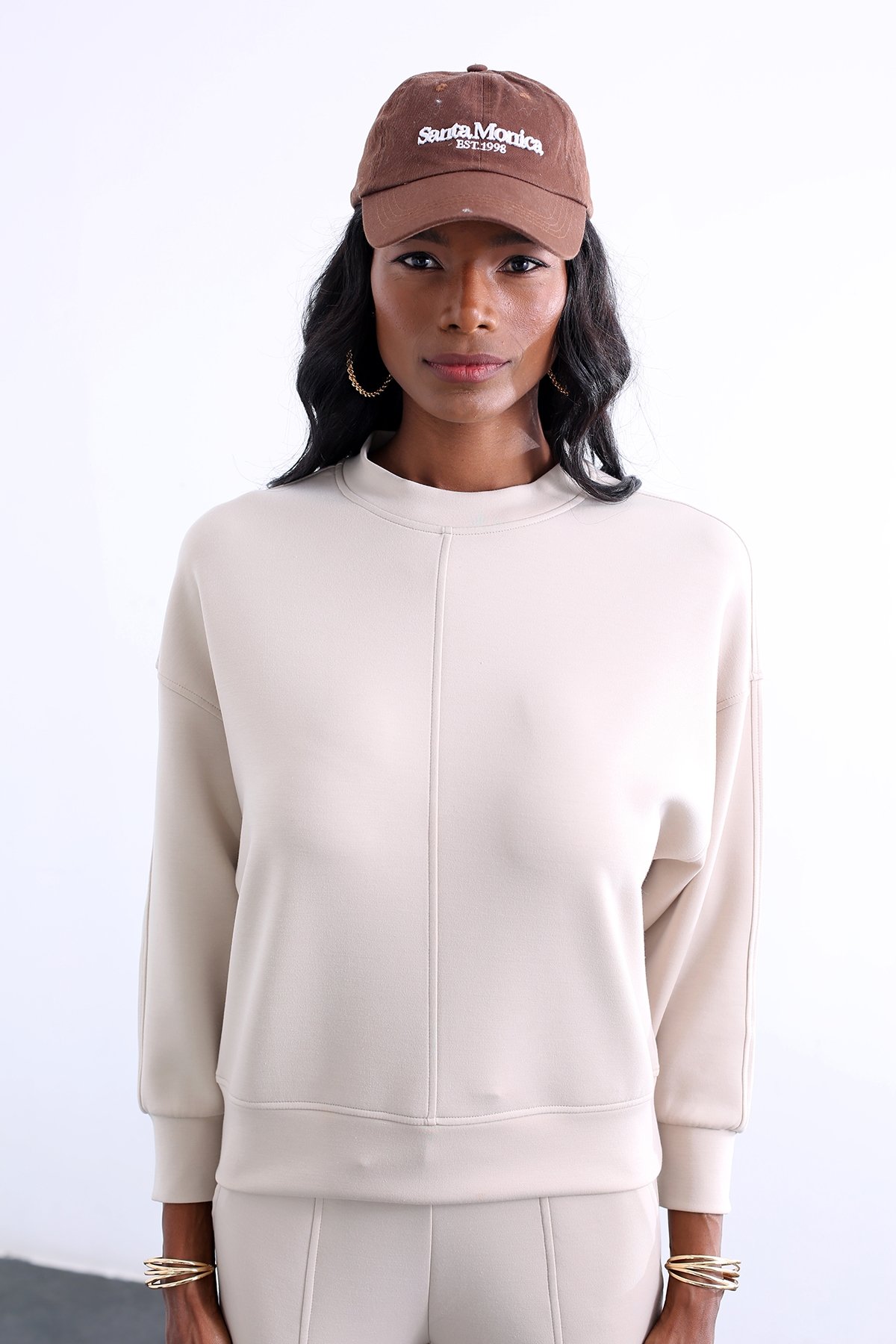 Taş Bisiklet Yaka Sweatshirt Takım 4587