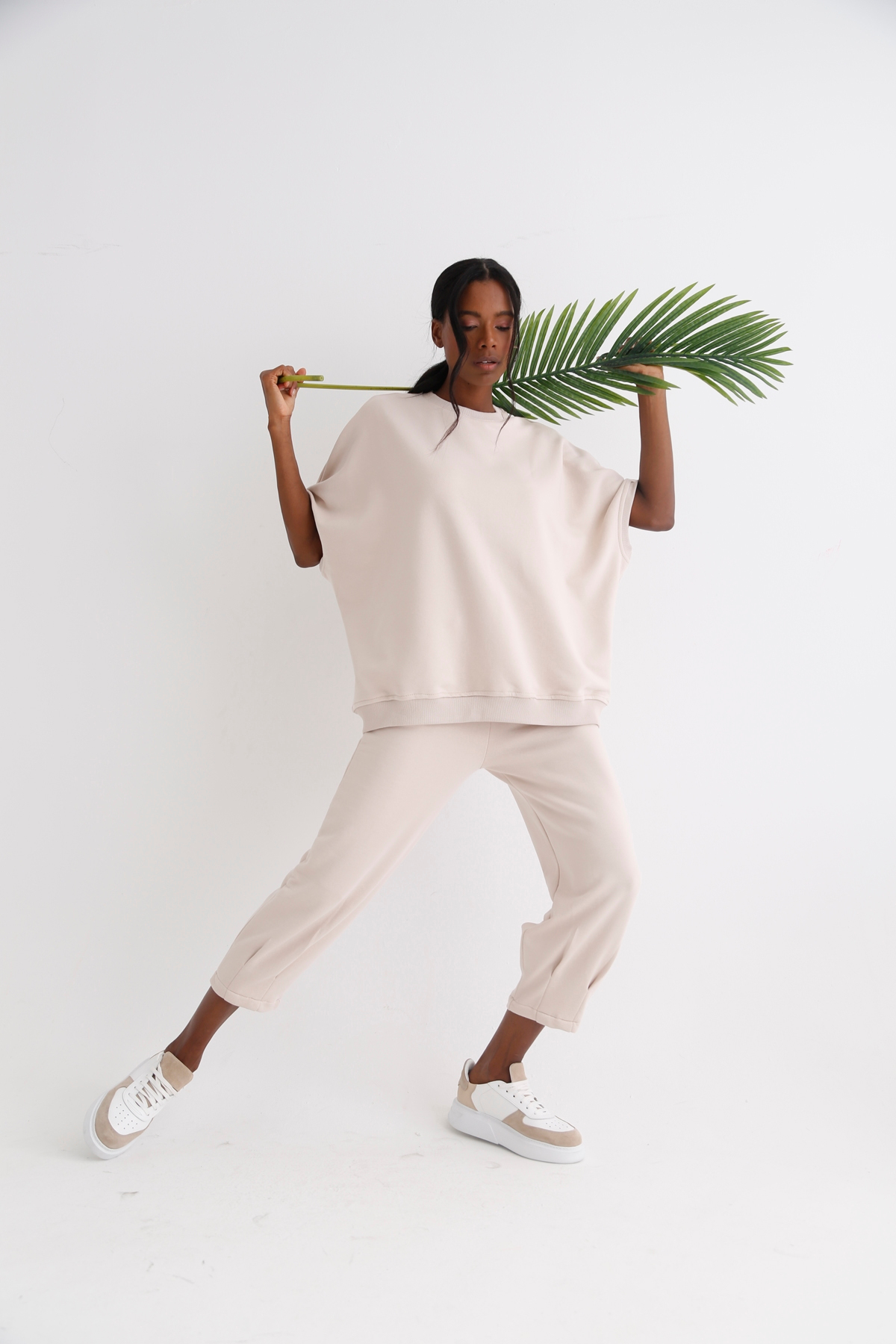 Taş Oversize Kolsuz Sweatshirt 0021