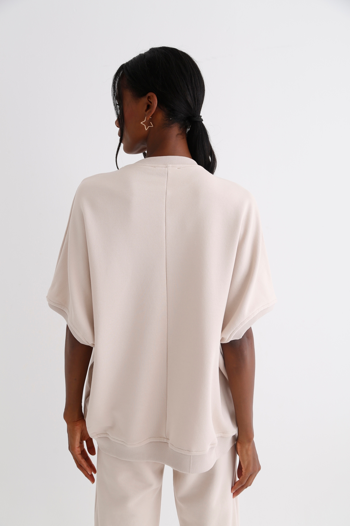 Taş Oversize Kolsuz Sweatshirt 0021