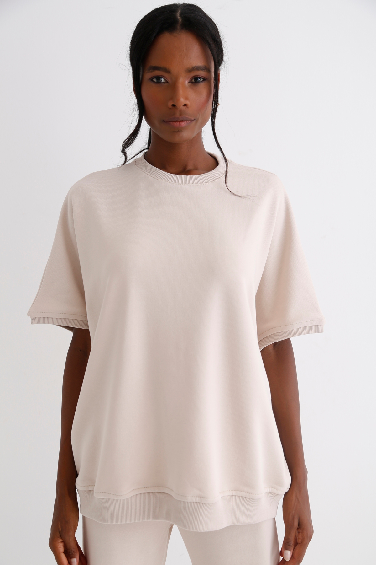 Taş Oversize Kolsuz Sweatshirt 0021
