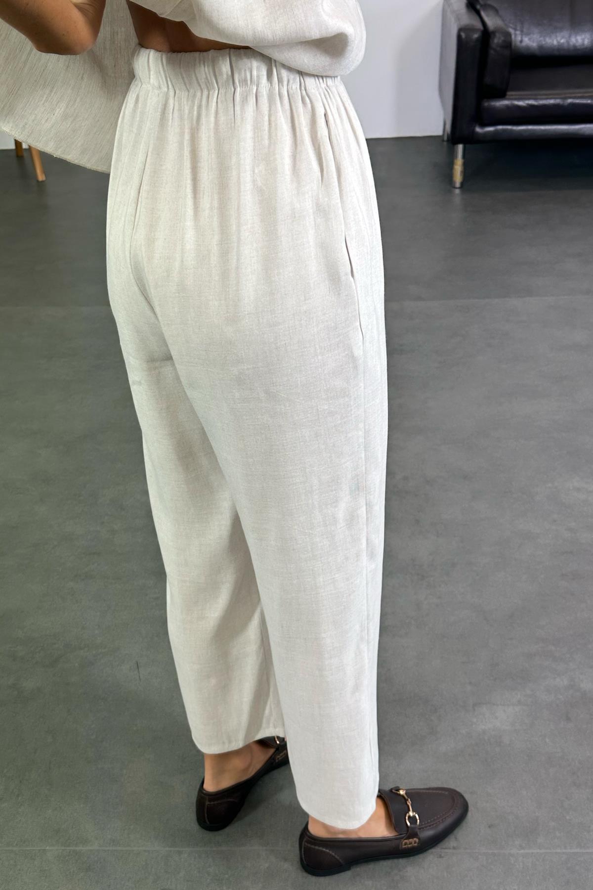 Taş Polo Yaka Bluz Pantolon Takım 51044