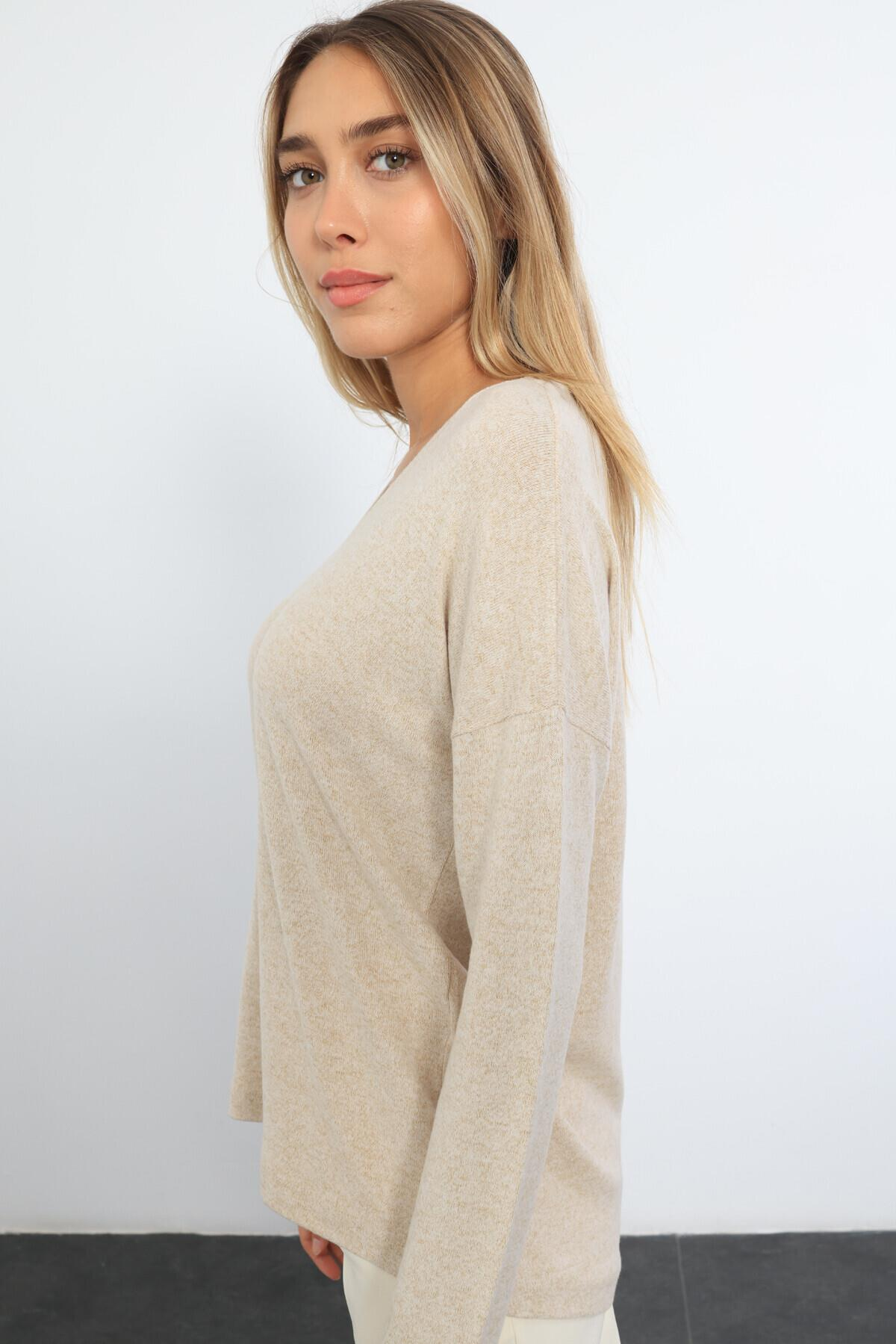Taş V Yaka Basic Triko 7590
