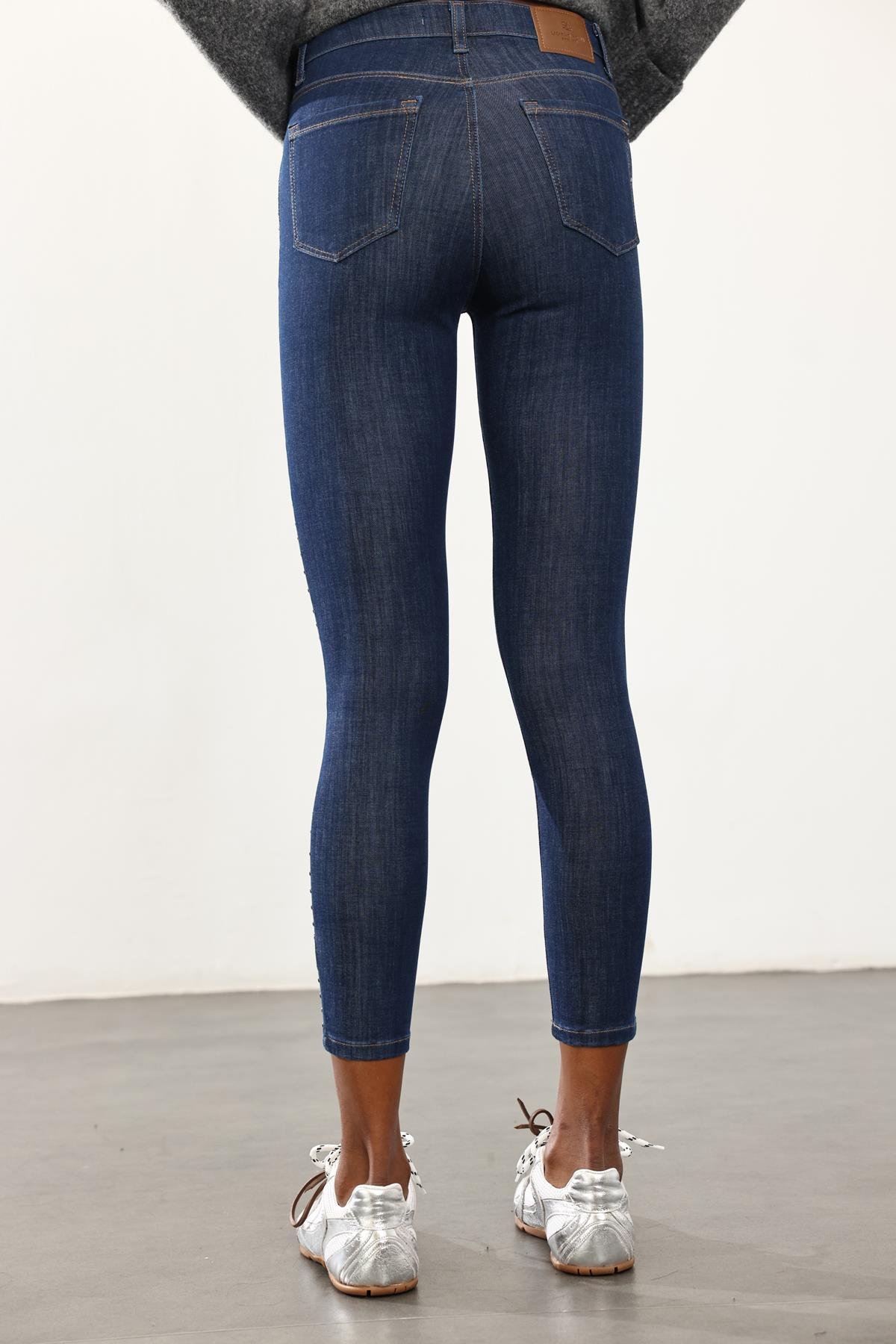 Troklu İthal Full Likra Toparlayan Skinny Jean 7277
