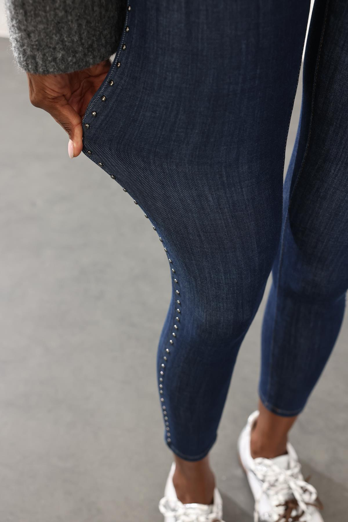 Troklu İthal Full Likra Toparlayan Skinny Jean 7277