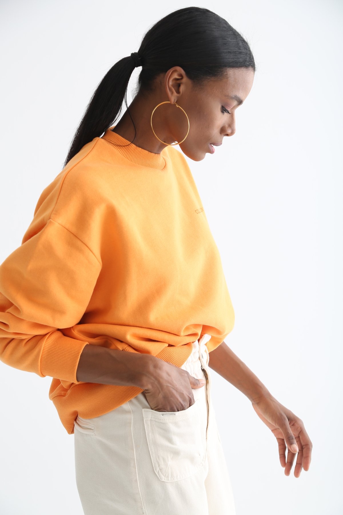 Turuncu Basic Sweatshirt 