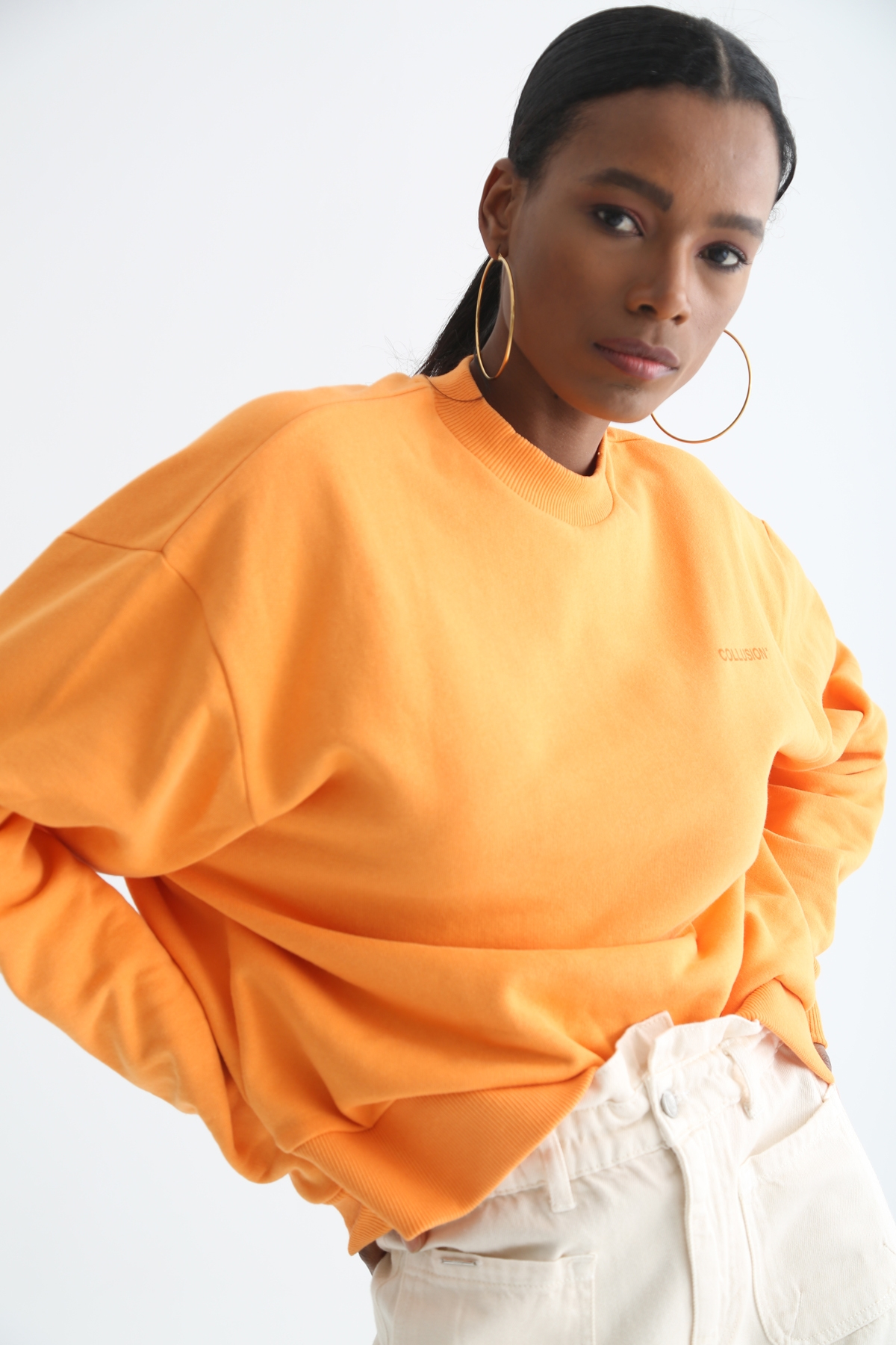 Turuncu Basic Sweatshirt 
