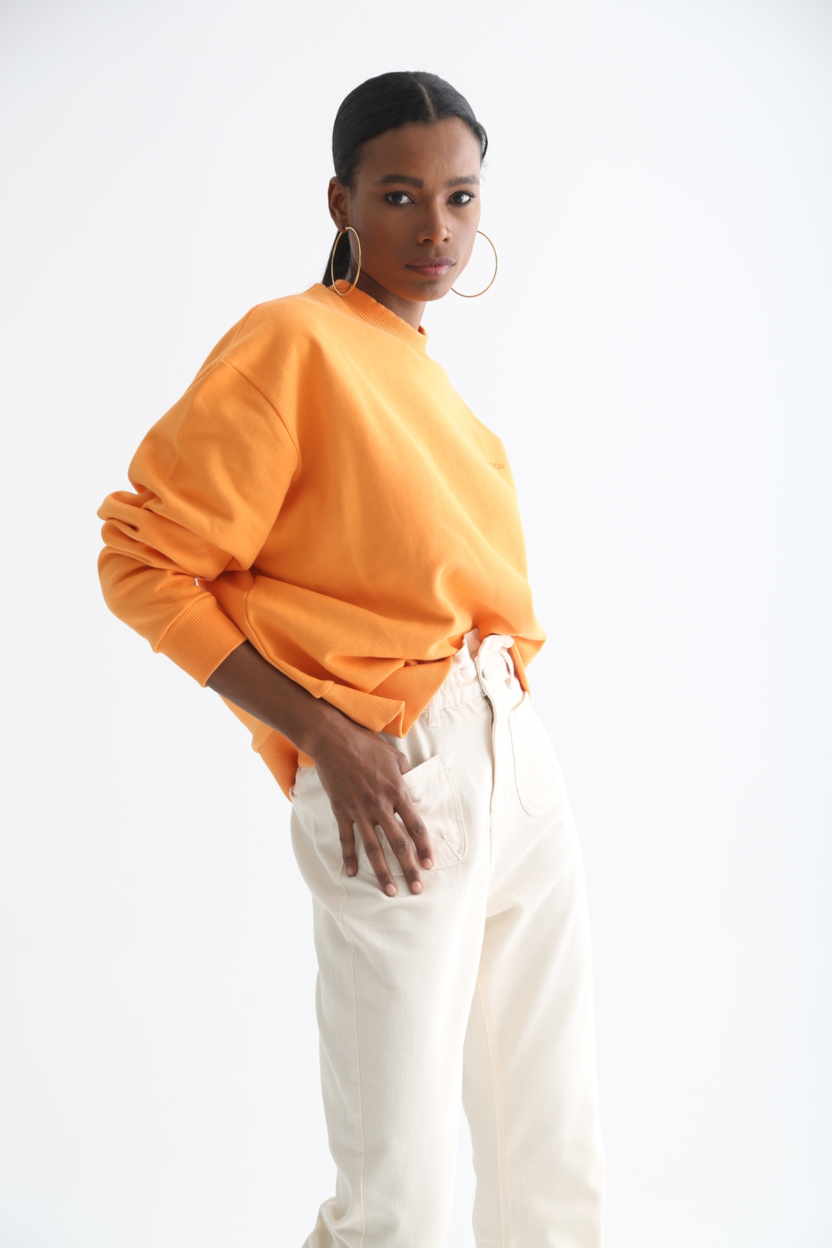 Turuncu Basic Sweatshirt 