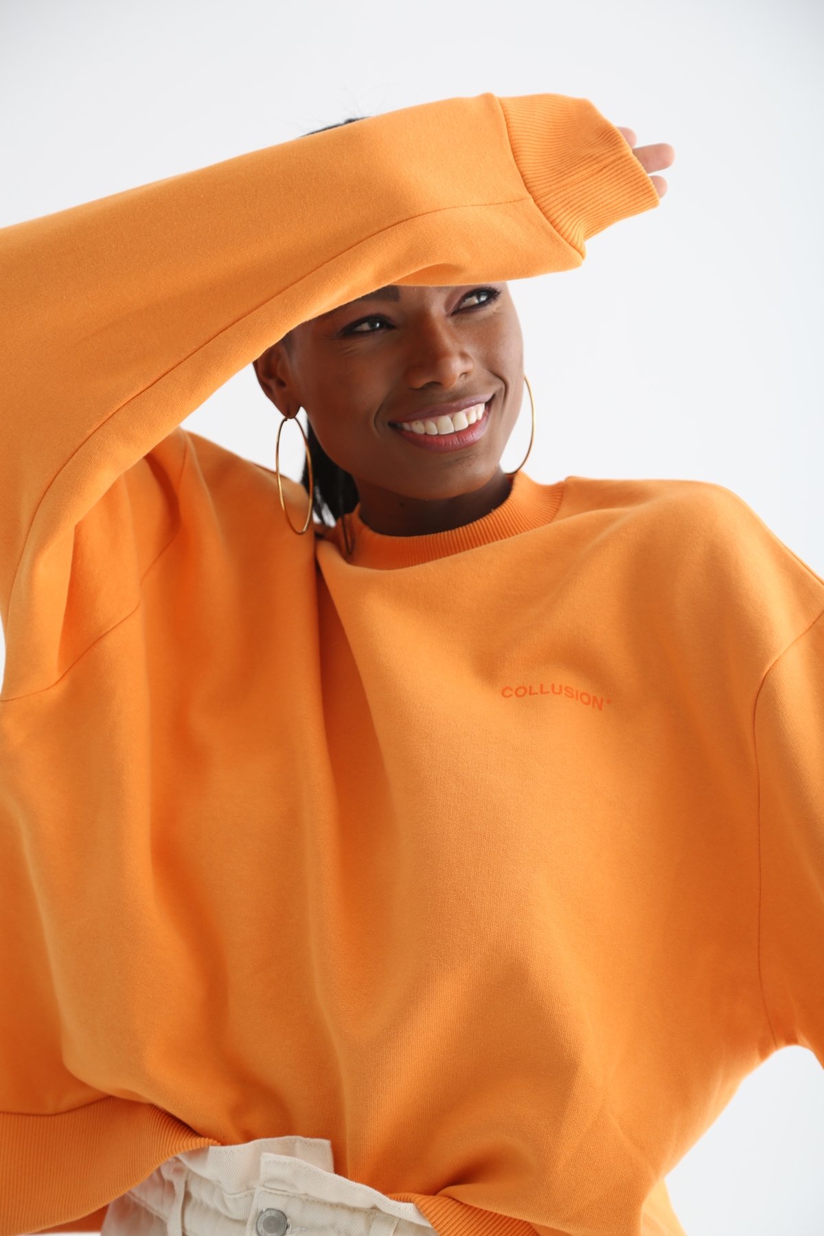 Turuncu Basic Sweatshirt 
