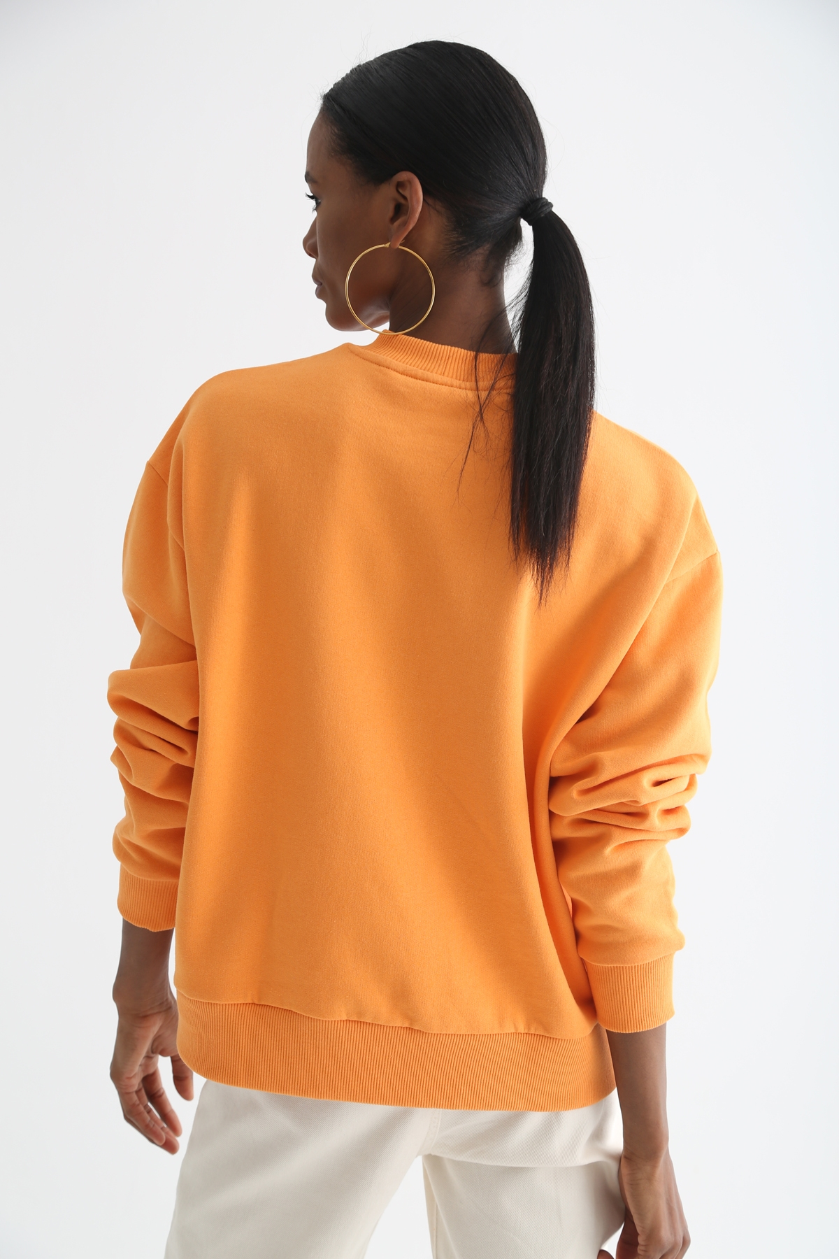 Turuncu Basic Sweatshirt 