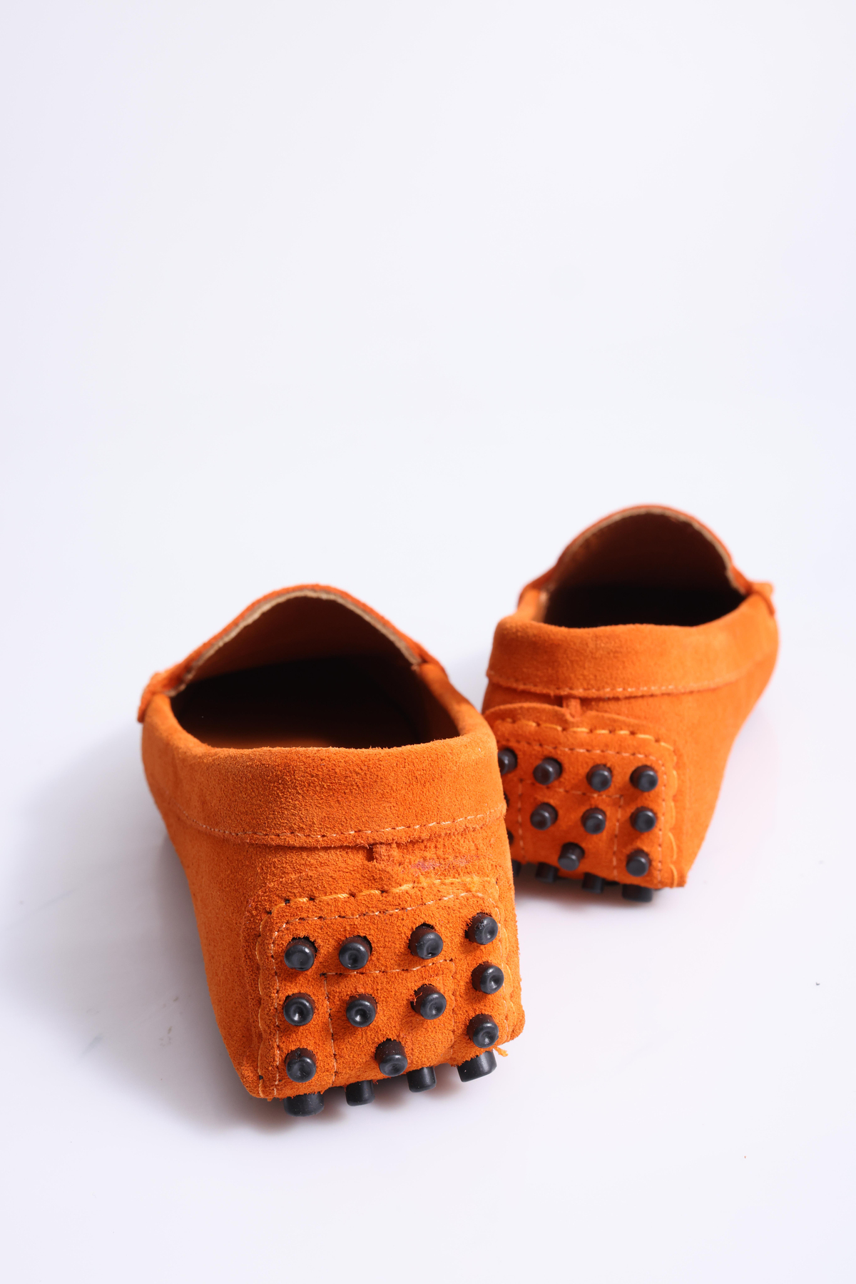 Turuncu Süet Klasik Loafer 