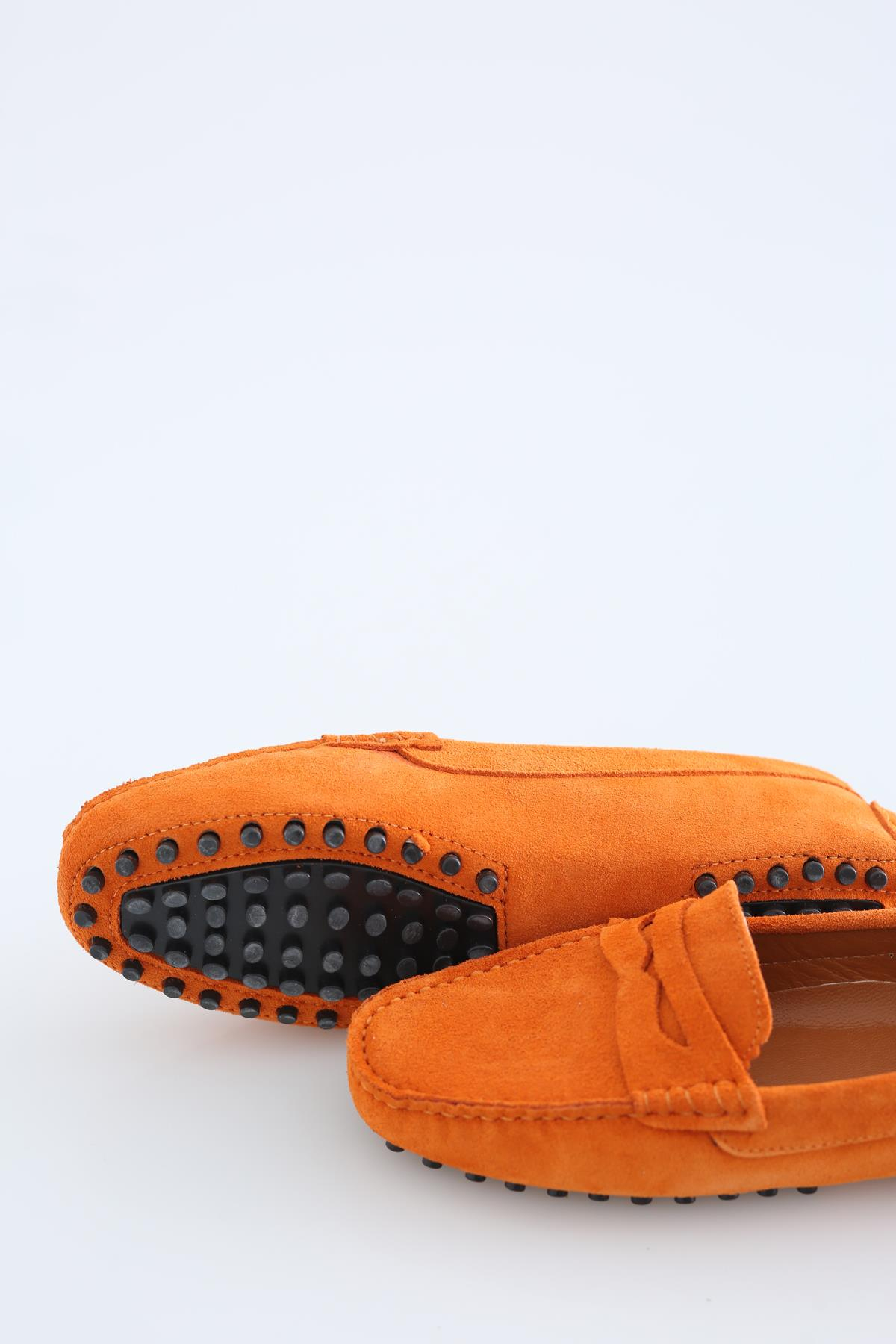 Turuncu Süet Klasik Loafer 