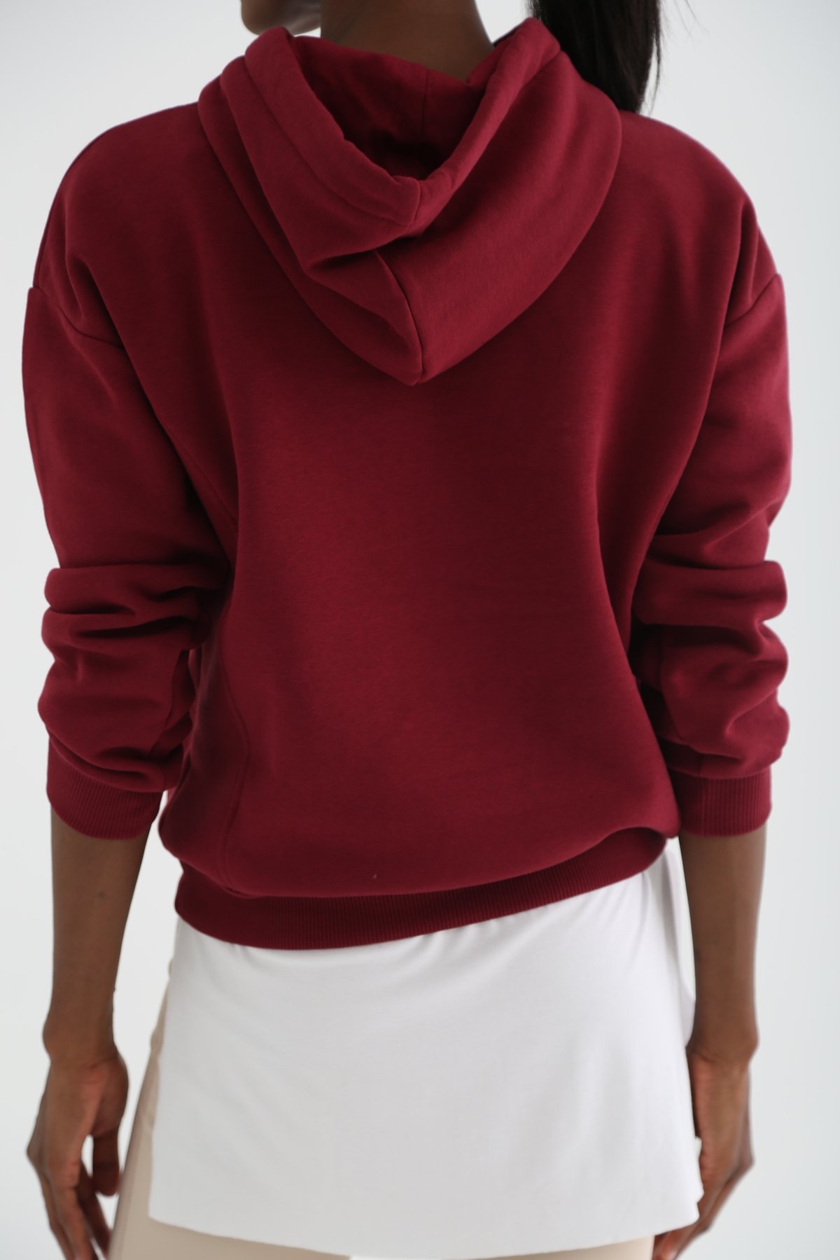 Vişne Çürüğü Şardonlu Kapüşonlu Sweatshirt 3294