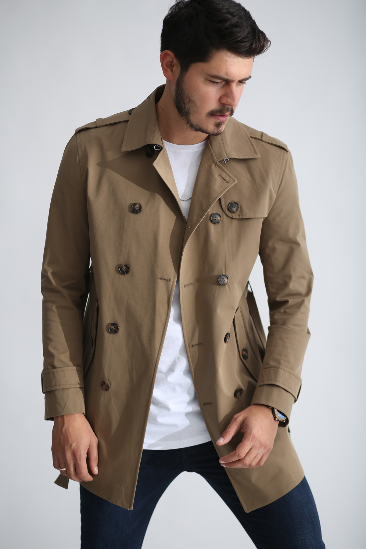 Vizon Erkek Trenchcoat 5116