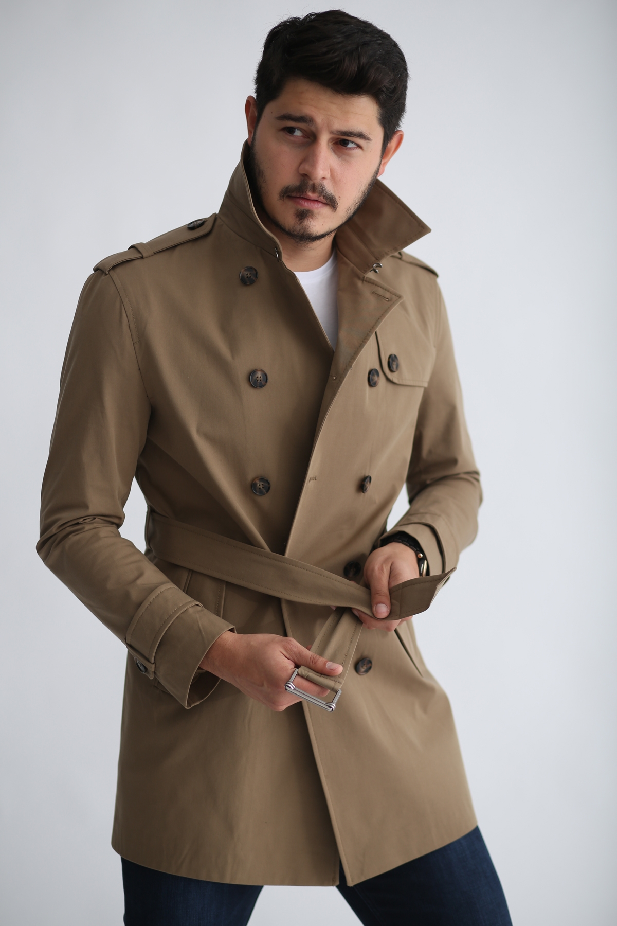 Vizon Erkek Trenchcoat 5116