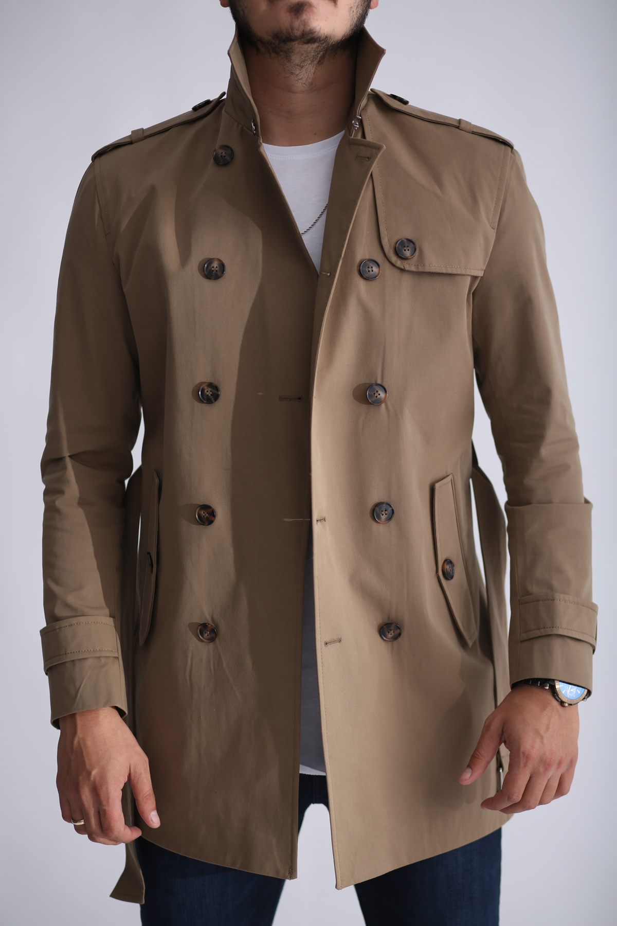 Vizon Erkek Trenchcoat 5116