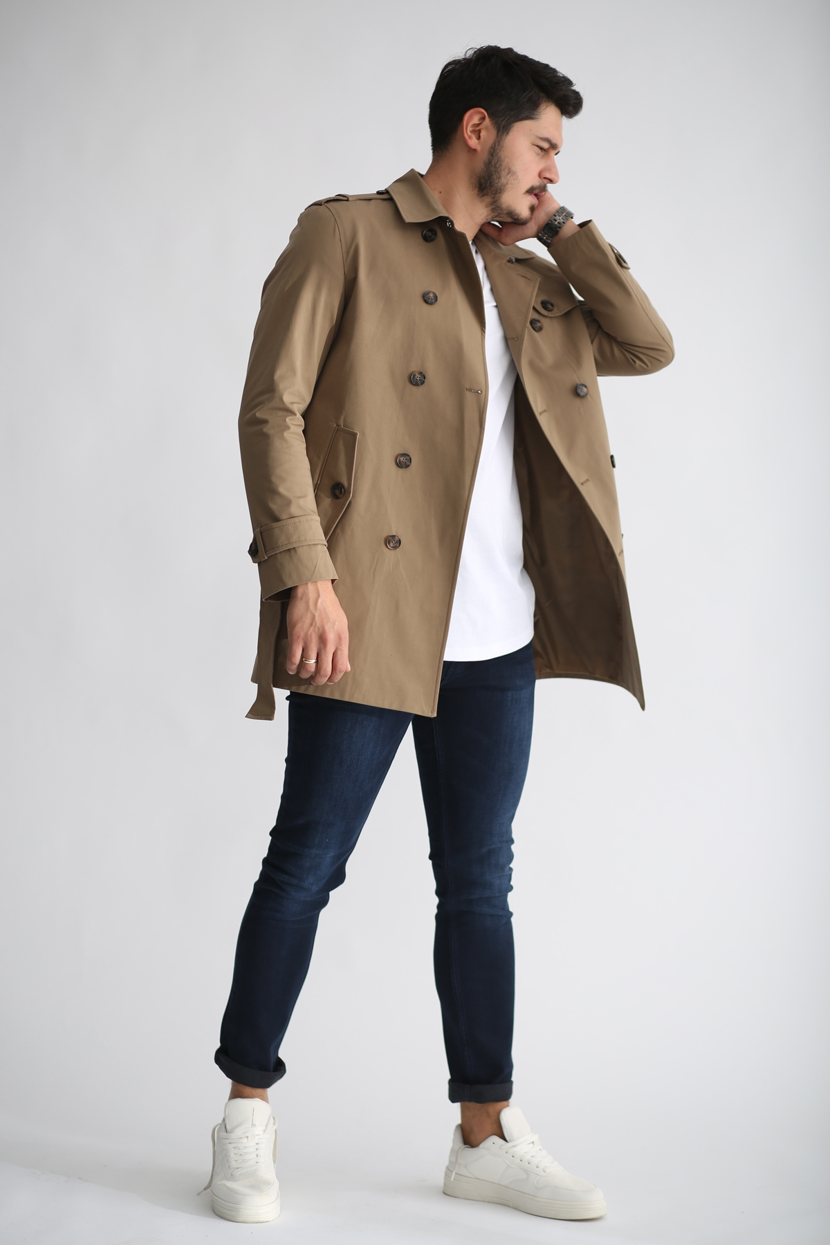 Vizon Erkek Trenchcoat 5116