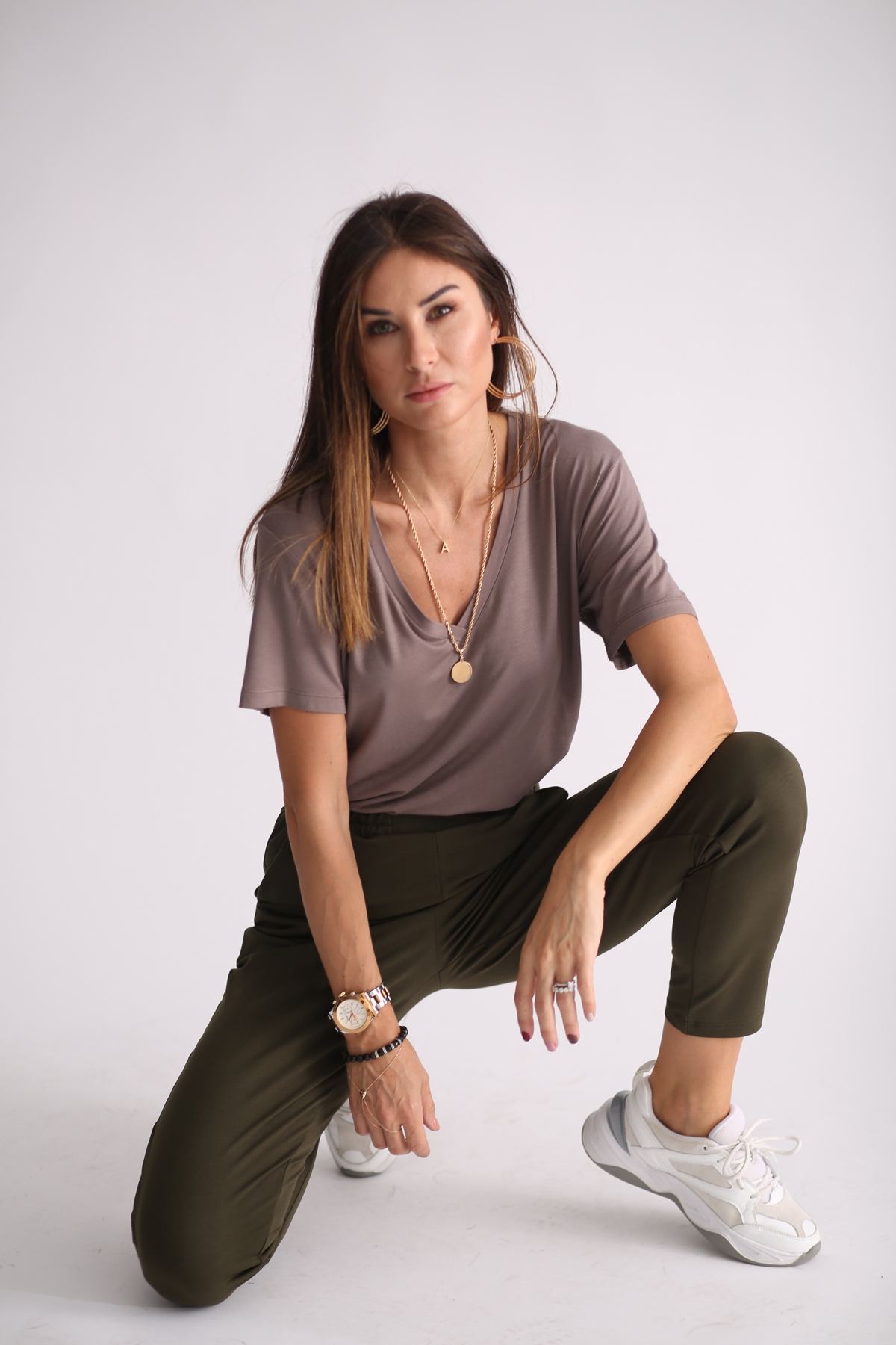 Vizon V Yaka Tshirt-10002 