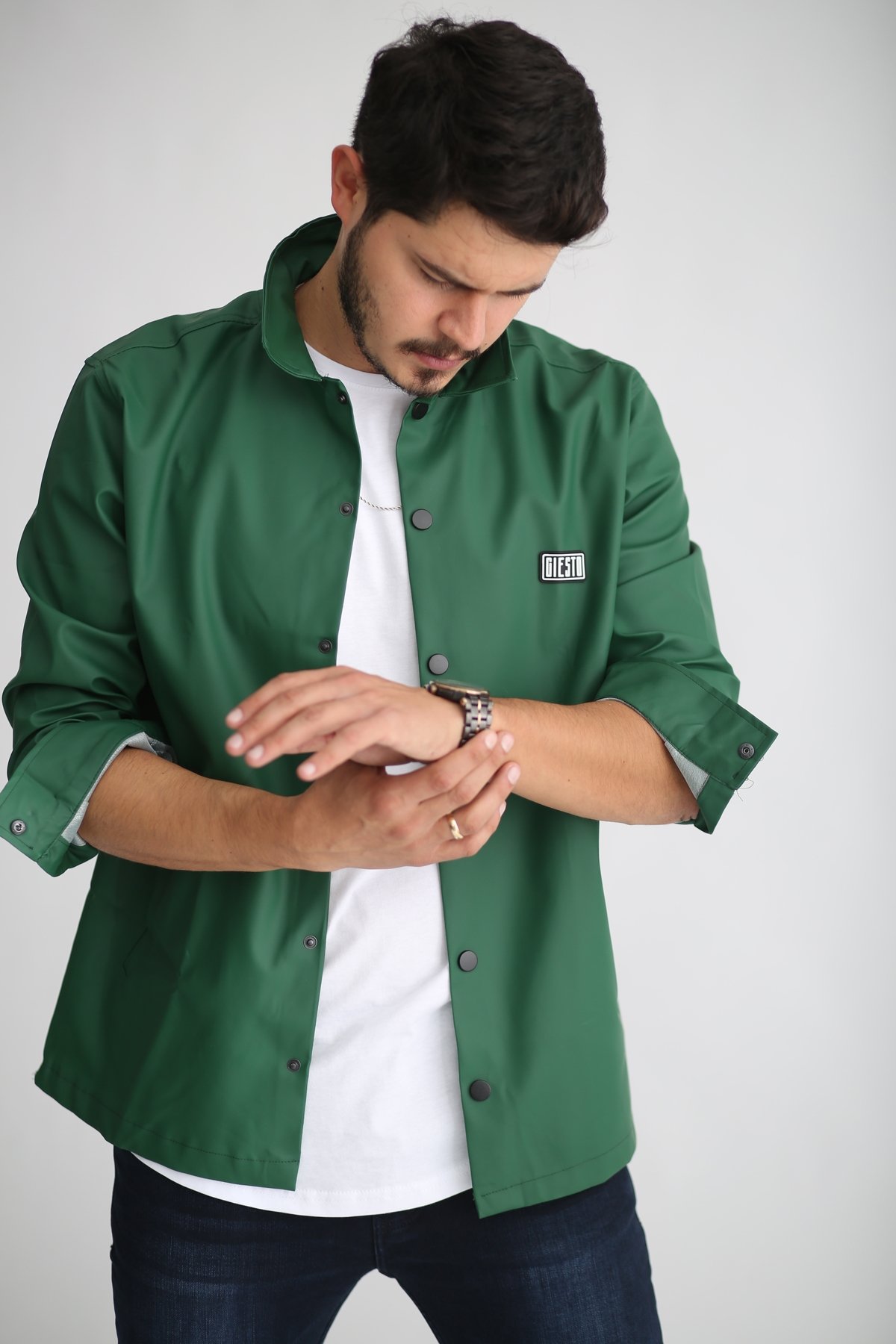 Yeşil Erkek Yağmurluk 4151