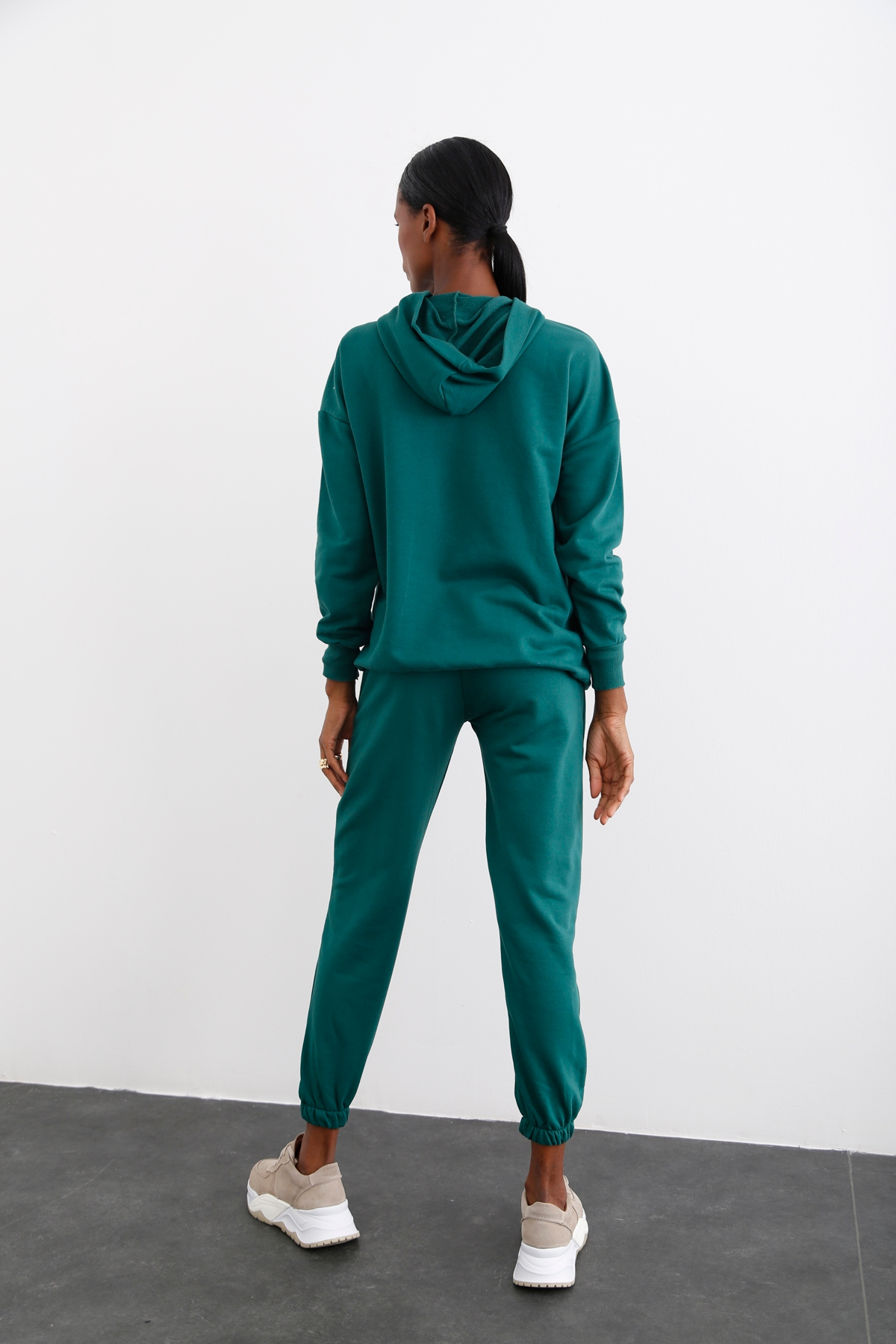 Yeşil Kanguru Cepli Sweatshirt 3234