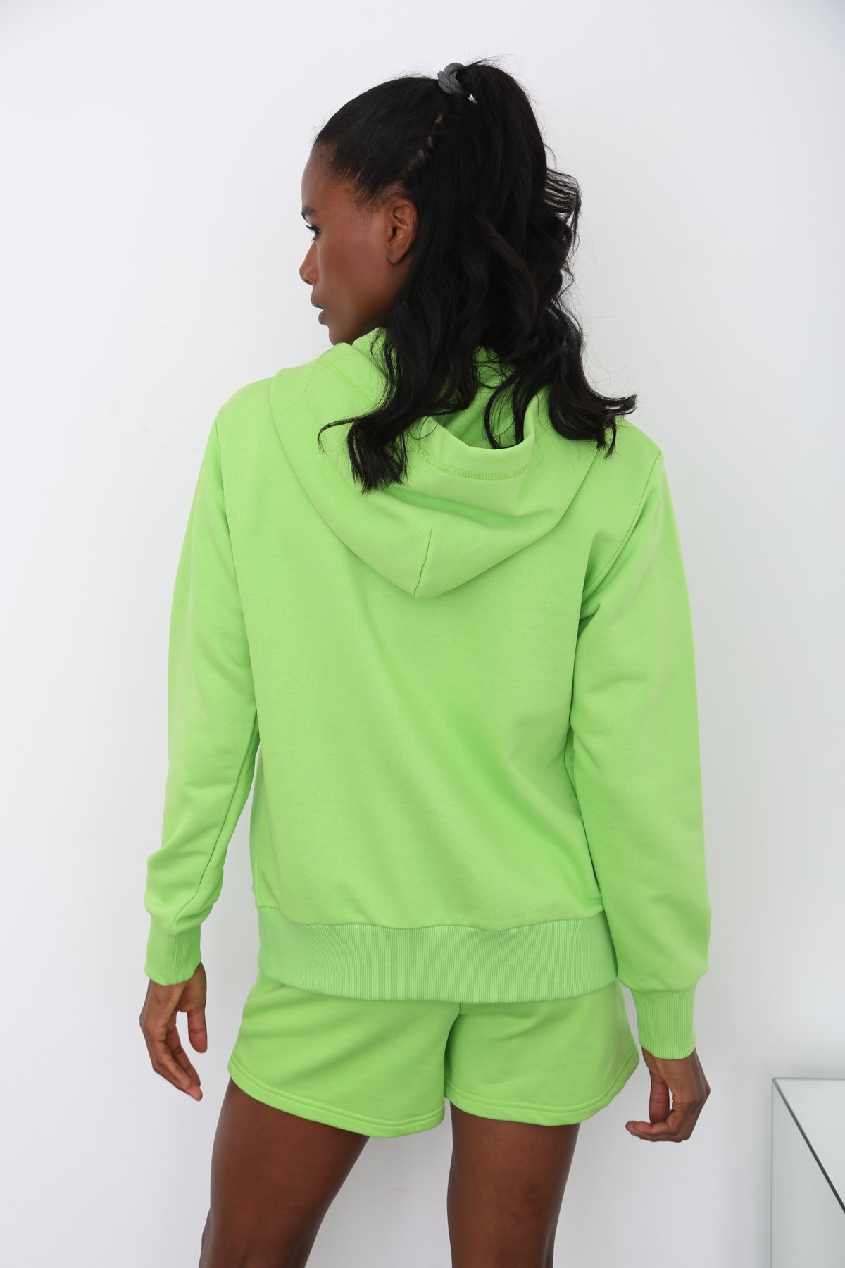 Yeşil Kapüşonlu Hoodie 