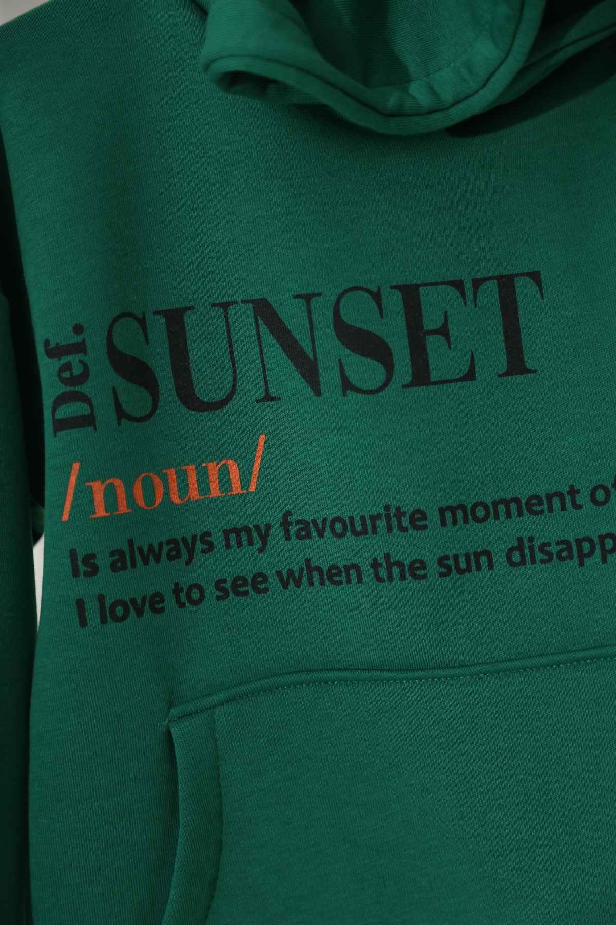 Yeşil Sunset Baskılı Çocuk Sweatshirt 