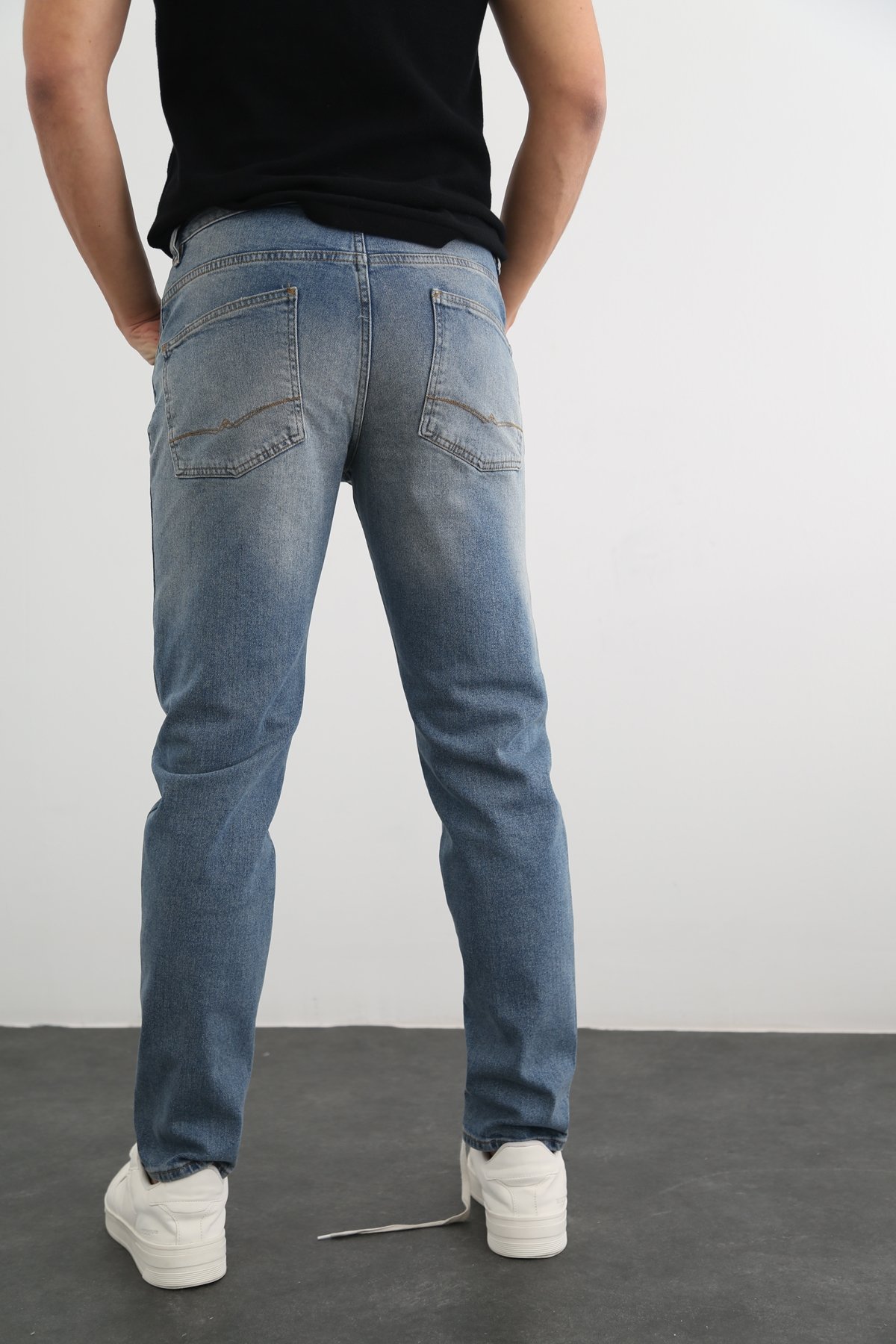 Yıkamalı Mavi Erkek Yıkamalı Jean 