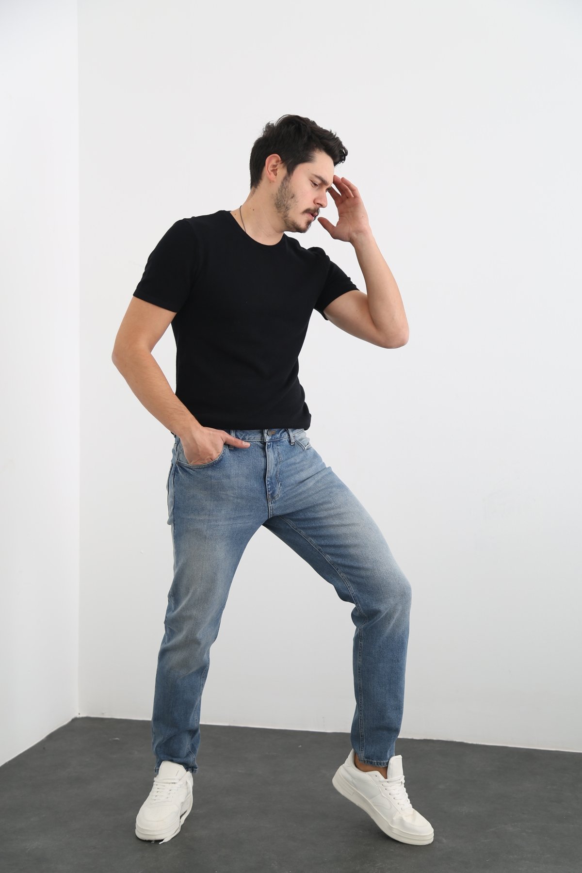 Yıkamalı Mavi Erkek Yıkamalı Jean 
