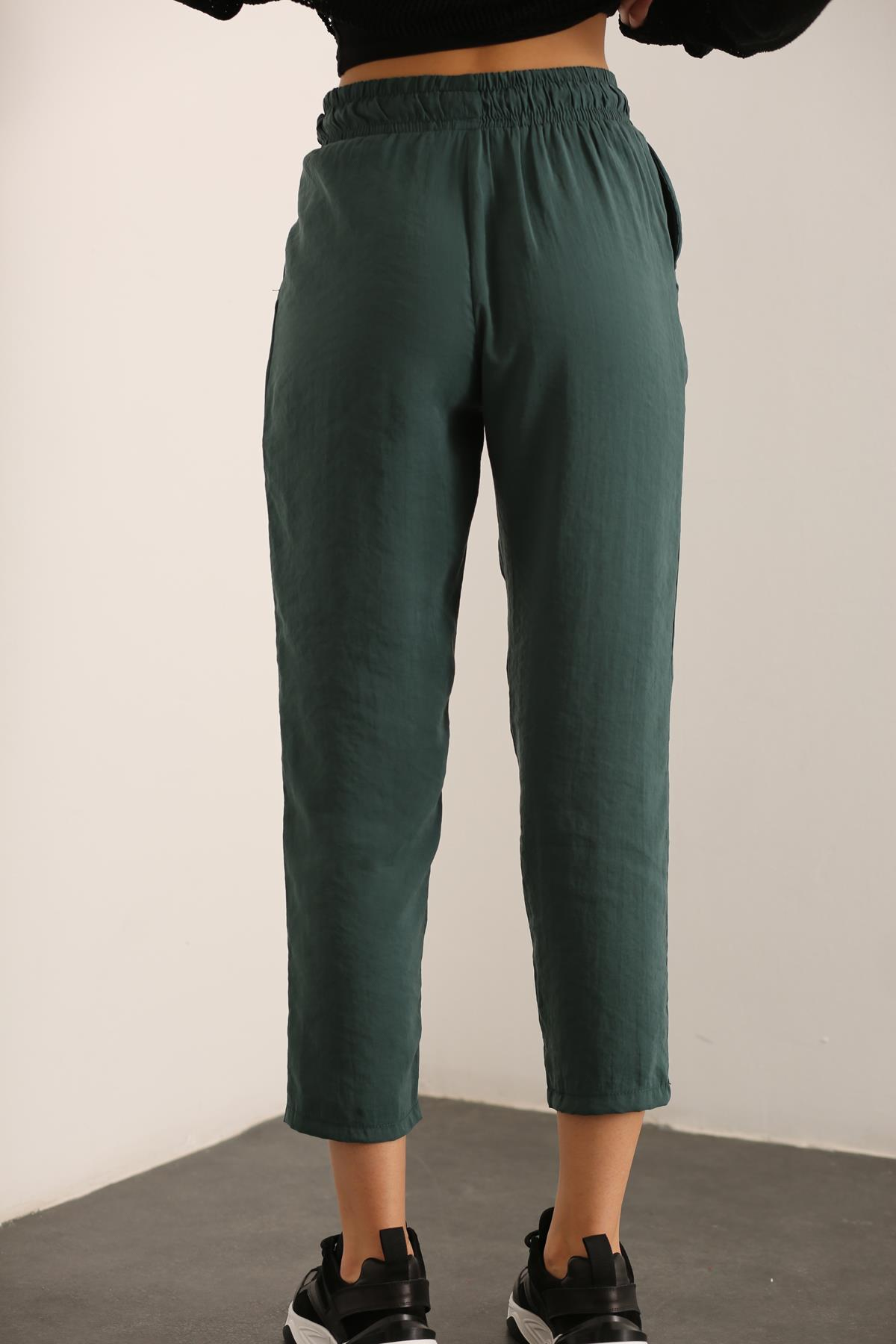 Zümrüt Beli Lastikli Modal Pantolon 140