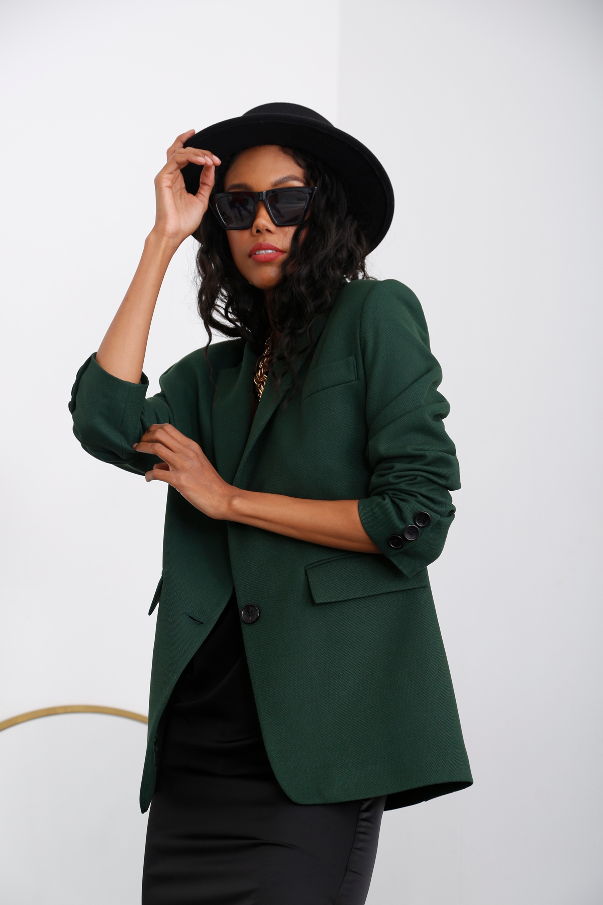Zümrüt İki Düğme Blazer Ceket 4040