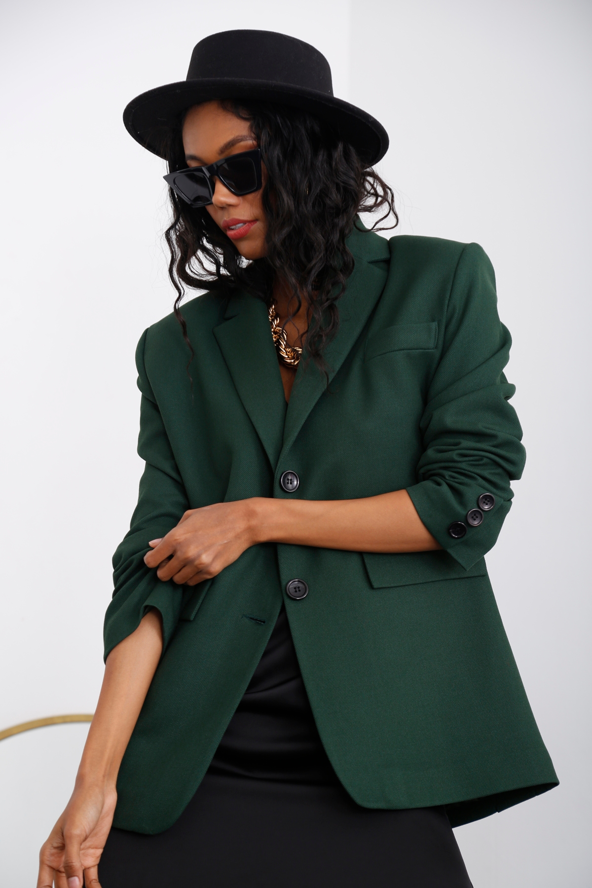 Zümrüt İki Düğme Blazer Ceket 4040