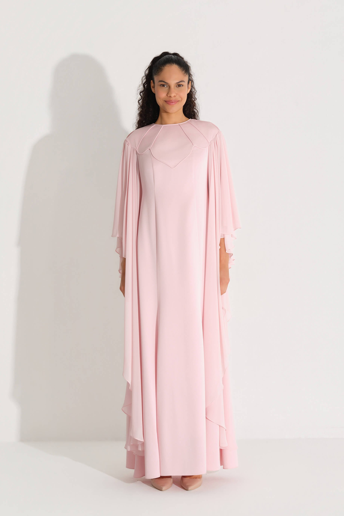 BİYE DETAYLI ELBİSE Pembe