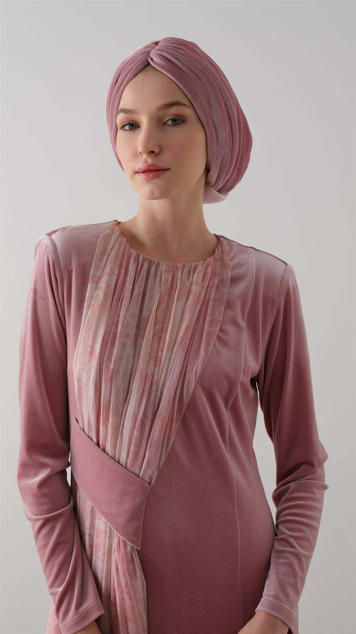 KADİFE DRAPE BONE Pembe