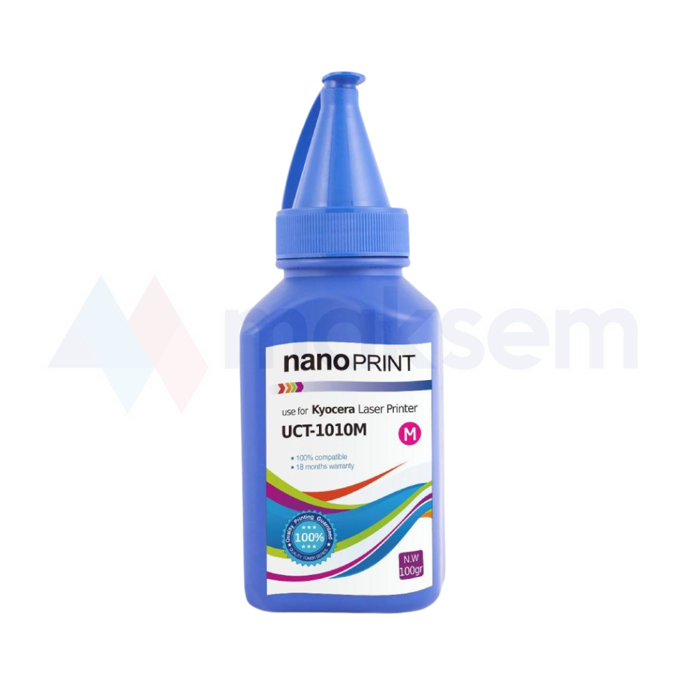 Kırmızı Toner Tozu 100gr TK5140 TK5150 UCT-1010M nanoPRINT, Kyocera Universal