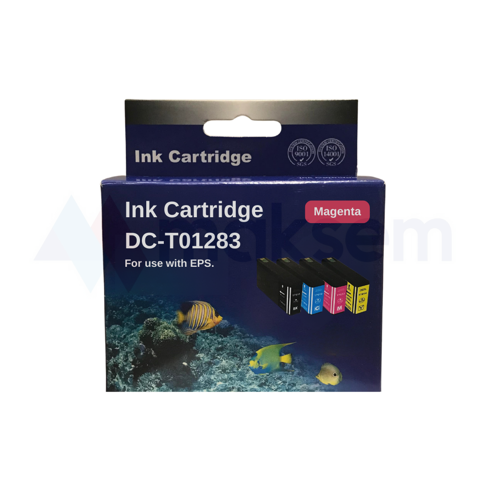 Muadil Kırmızı Kartuş 0,17K T1283 C13T12834020, Epson Stylus S22 SX120 SX125 SX130 SX230 SX235w
