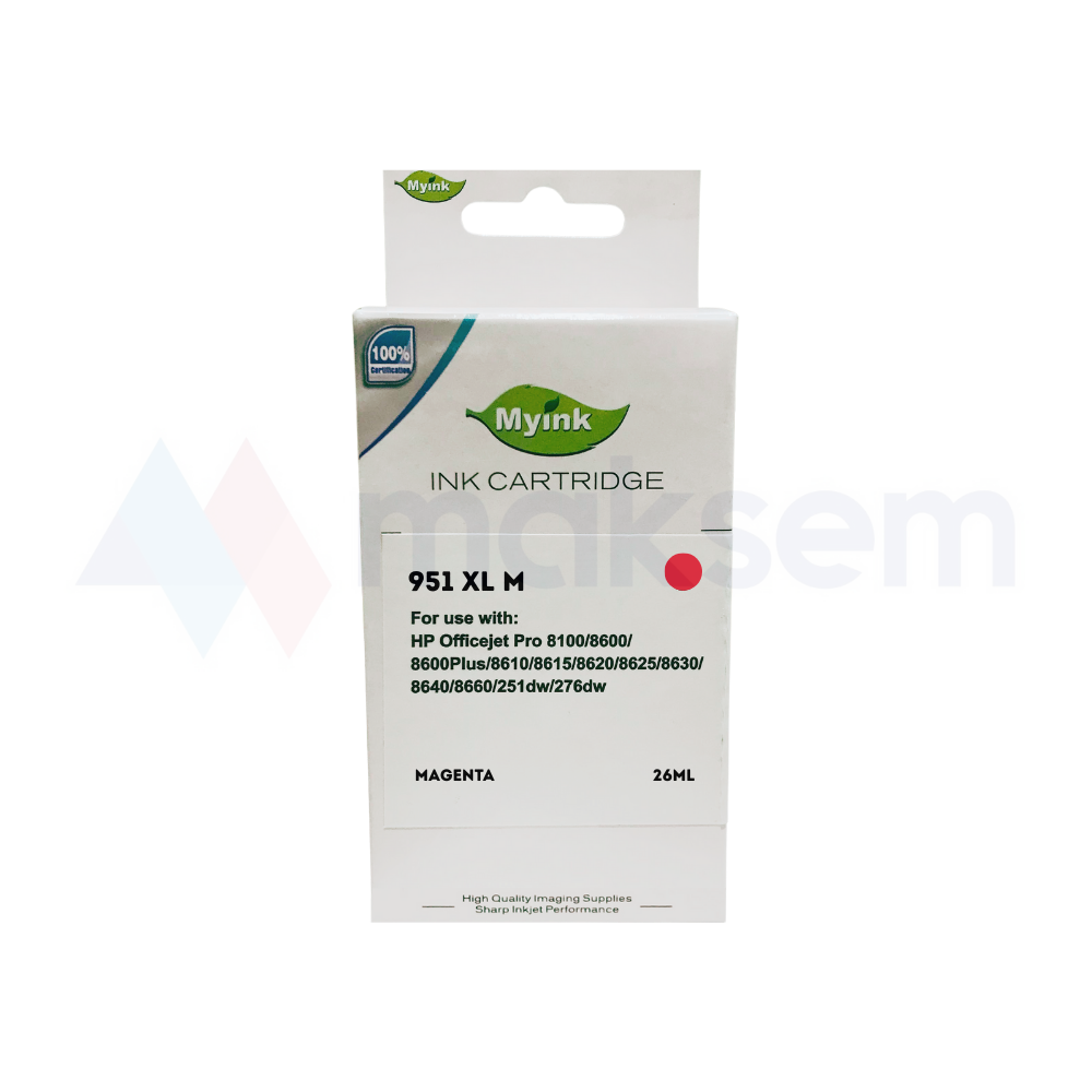 Muadil Kırmızı Kartuş 30ml 951XL CN047AE, HP OfficeJet Pro 251dw 276dw OfficeJet Pro 8100 ePrinter