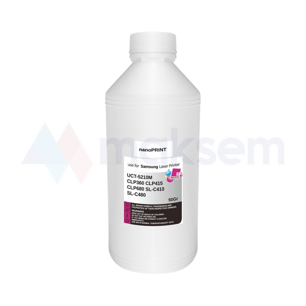 Kırmızı Toner Tozu (Toner Powder) 50gr UCT-5210M nanoPRINT, Samsung CLP-360 CLP-415 CLP-680