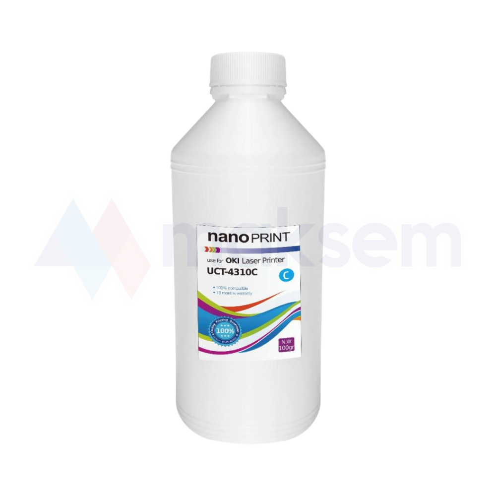 Mavi Toner Tozu (Toner Powder) 100gr UCT-4310C nanoPRINT, OKI C301 C310 C312 C321 C330 C510 C511