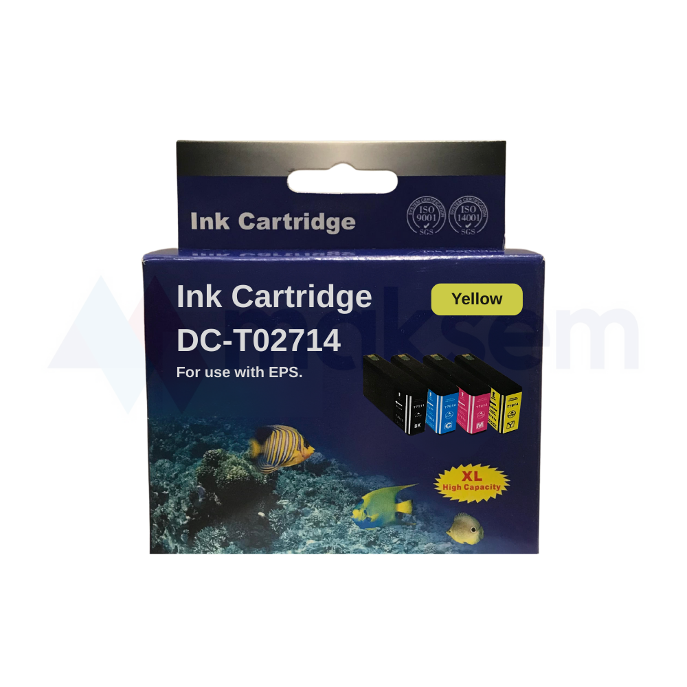 Muadil Sarı Kartuş 1,1K E2714XL 27XL C13T27134020, Epson WorkForce WF-3620dwf WF-3620wf