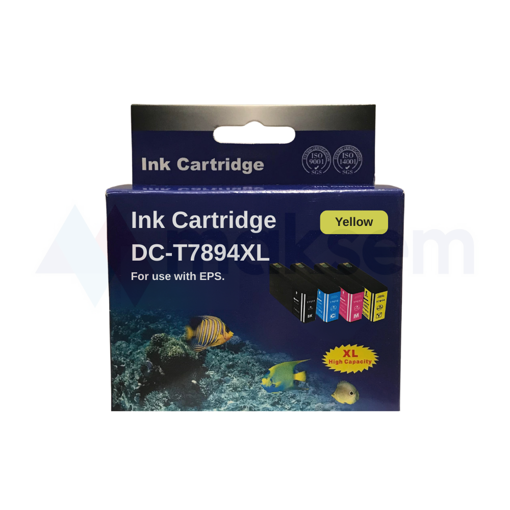 Muadil Sarı Kartuş T7894XL C13T789440, Epson WorkForce Pro WF-5110dw WF-5190dw WF-5620dwf