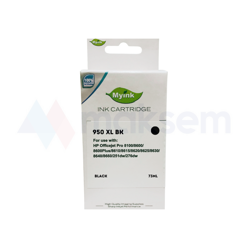 Muadil Siyah Kartuş 80ml 950XL CN045AE, HP OfficeJet Pro 251dw 276dw OfficeJet Pro 8100 ePrinter