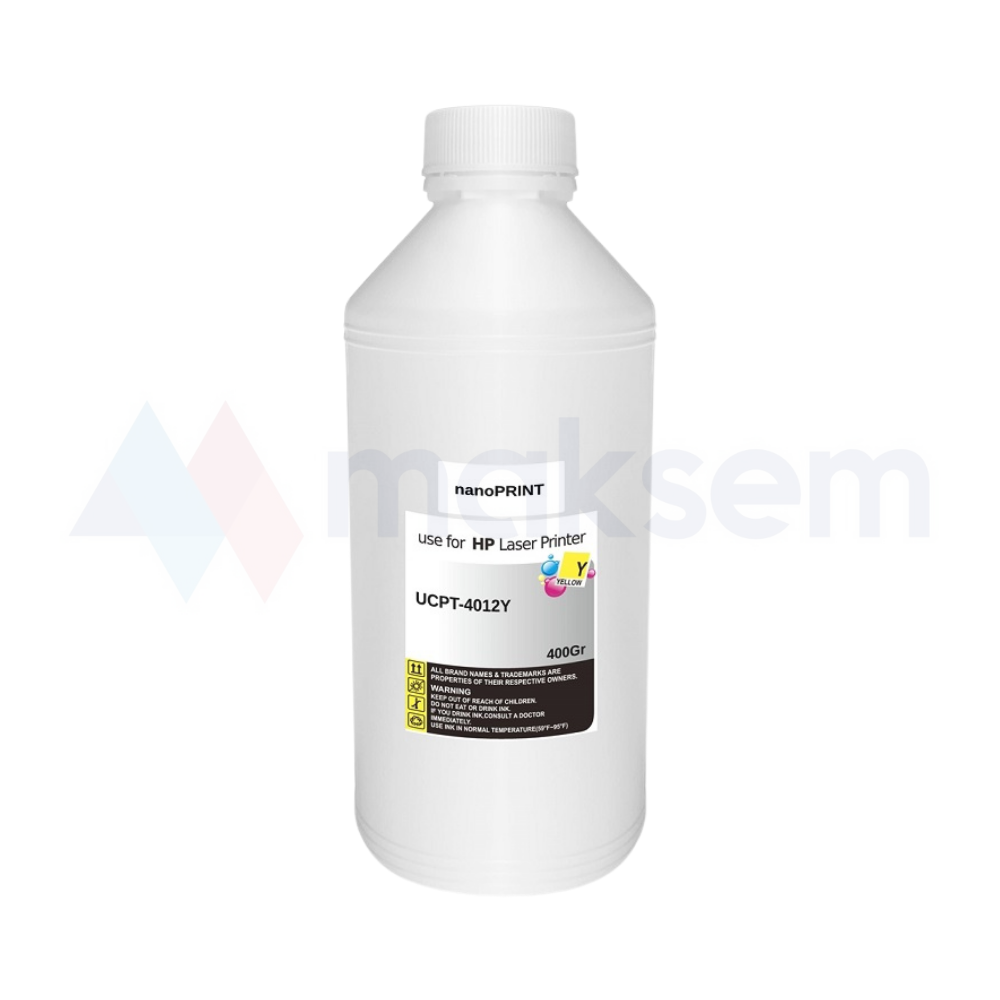 Sarı Toner Tozu (Toner Powder) 400gr UCT-4012Y nanoPRINT, HP Universal Renkli