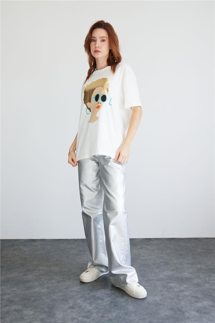 Avrile BASKILI  BASIC  T-SHIRT EKRU A24-10246