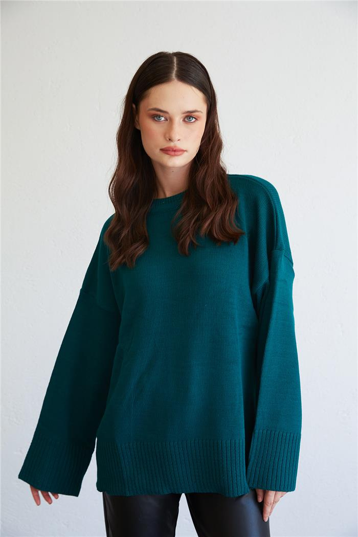 Avrile Oversize Basic Kazak ZÜMRÜT A92145-S